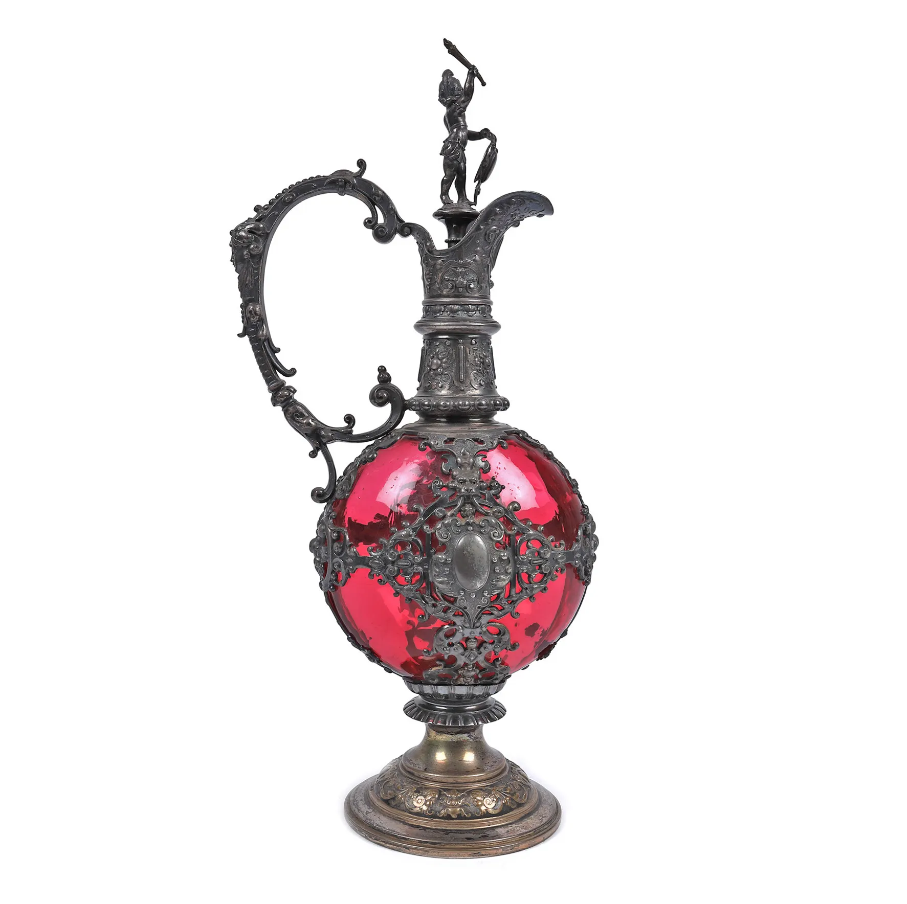 Cană aiguière decorată în stil Neo-Renaștere germană, cca. 1880-1890