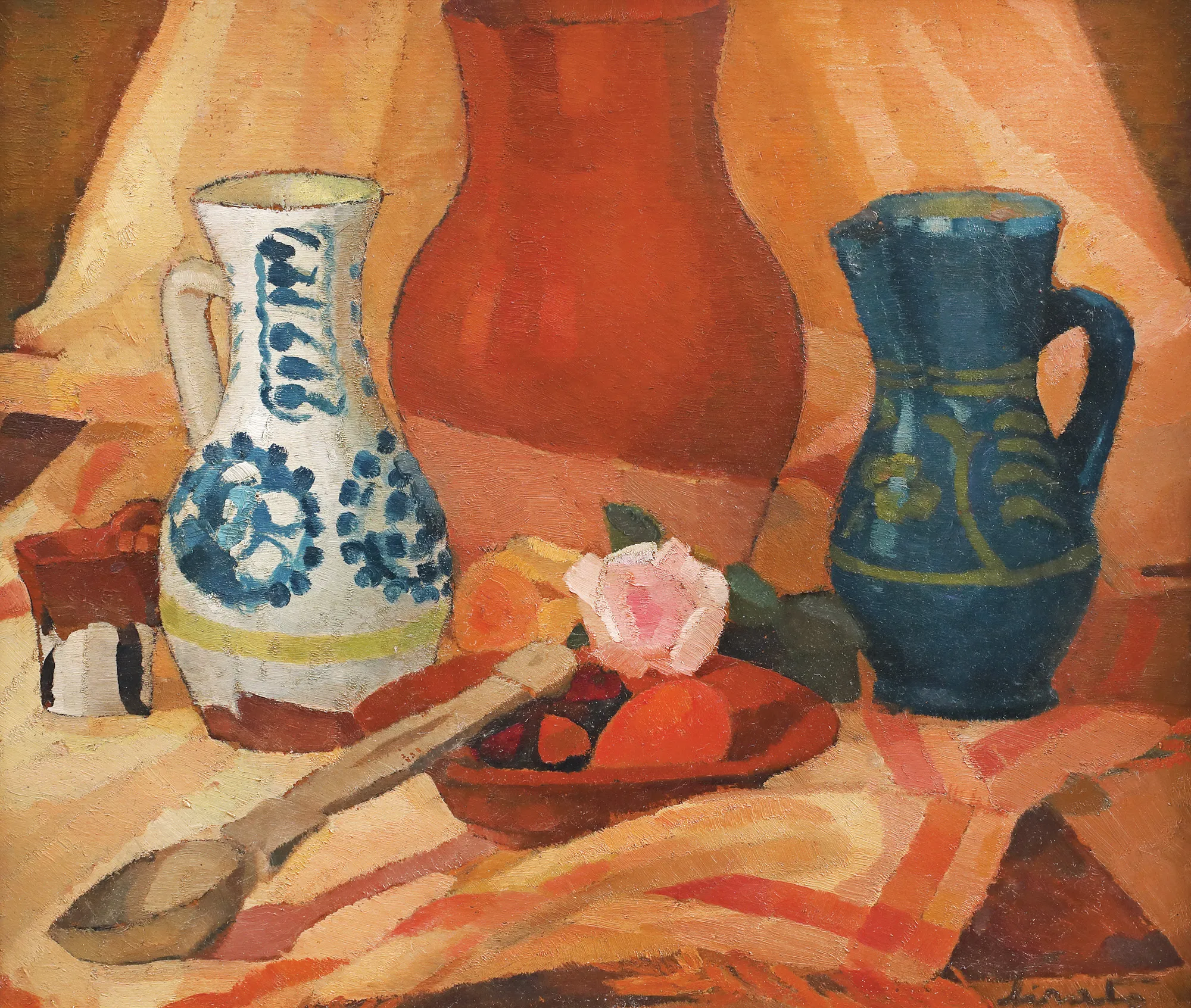 Still Life with Pitchers and Roses