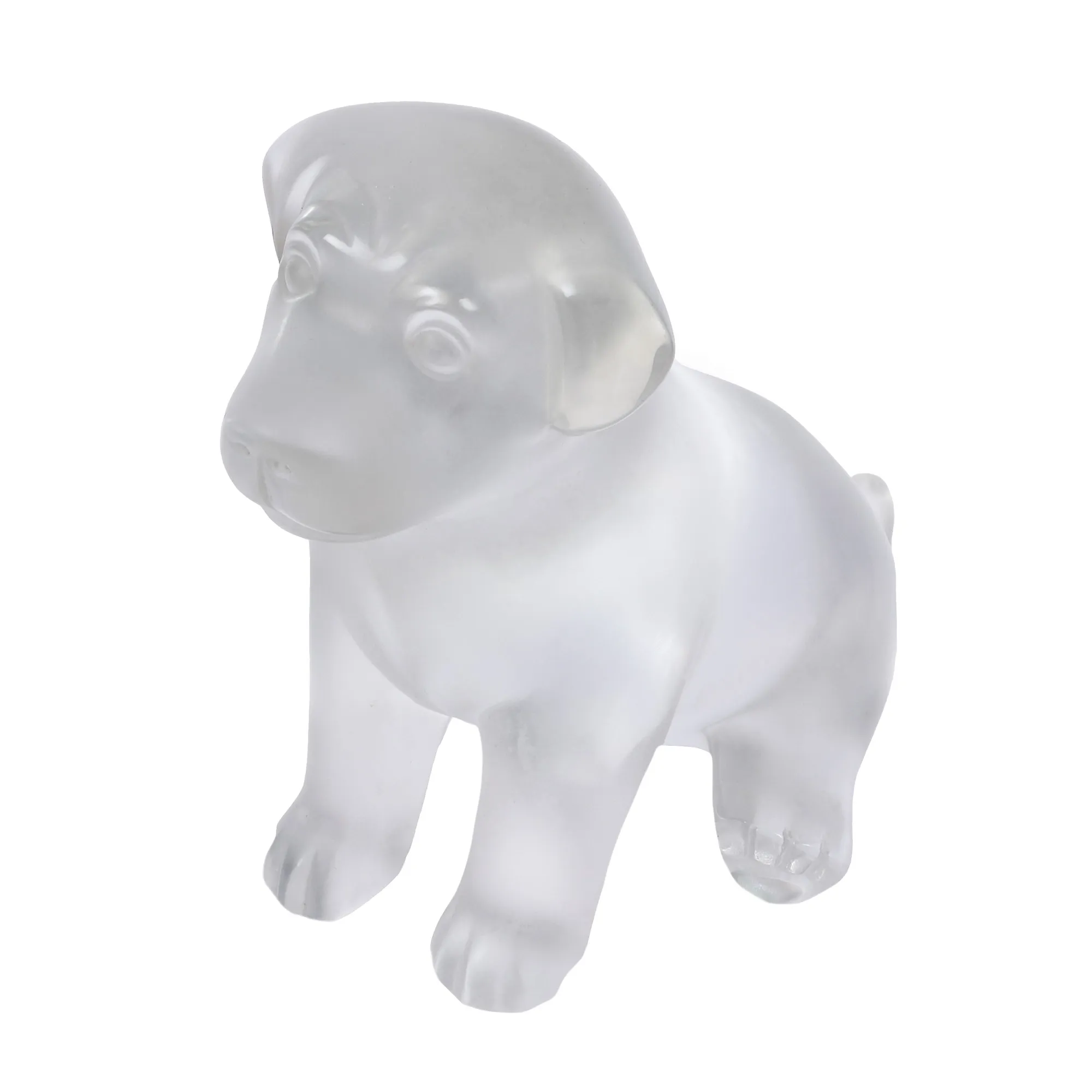 ”Chiot Assis” - Lalique crystal paperweight, representing a sitting dog