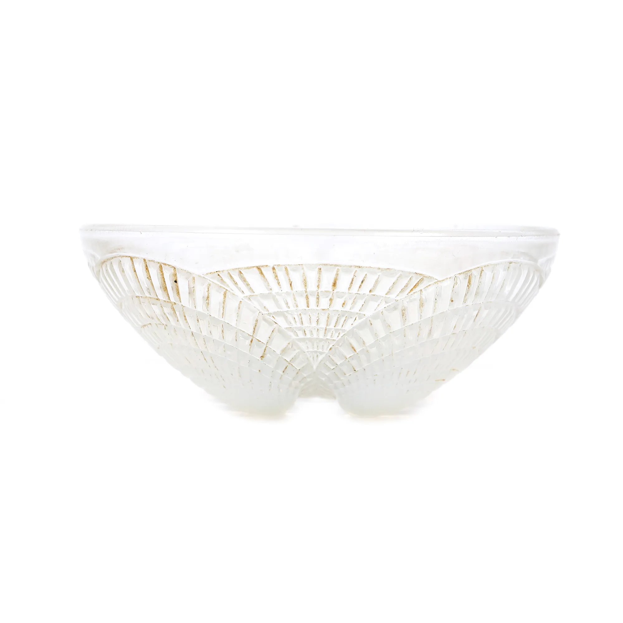 "Coquille" - bol René Lalique din stilcă opalină, model 3203, cca. 1924