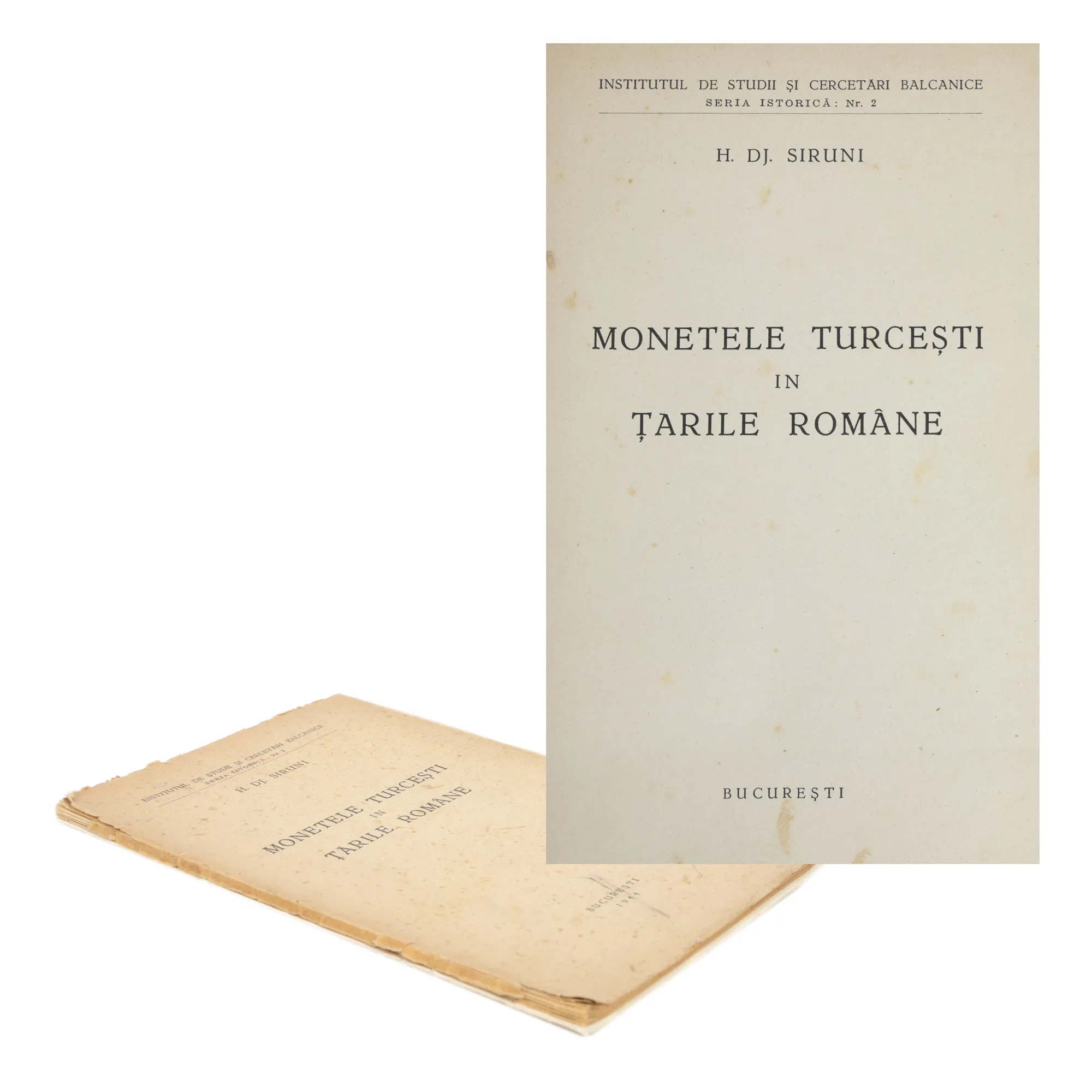 "Monetele Turcești în Țările Române" ("Turkish Coins on the Romanian Territories") by Djololian Hagop Siruni, Bucharest, 1941