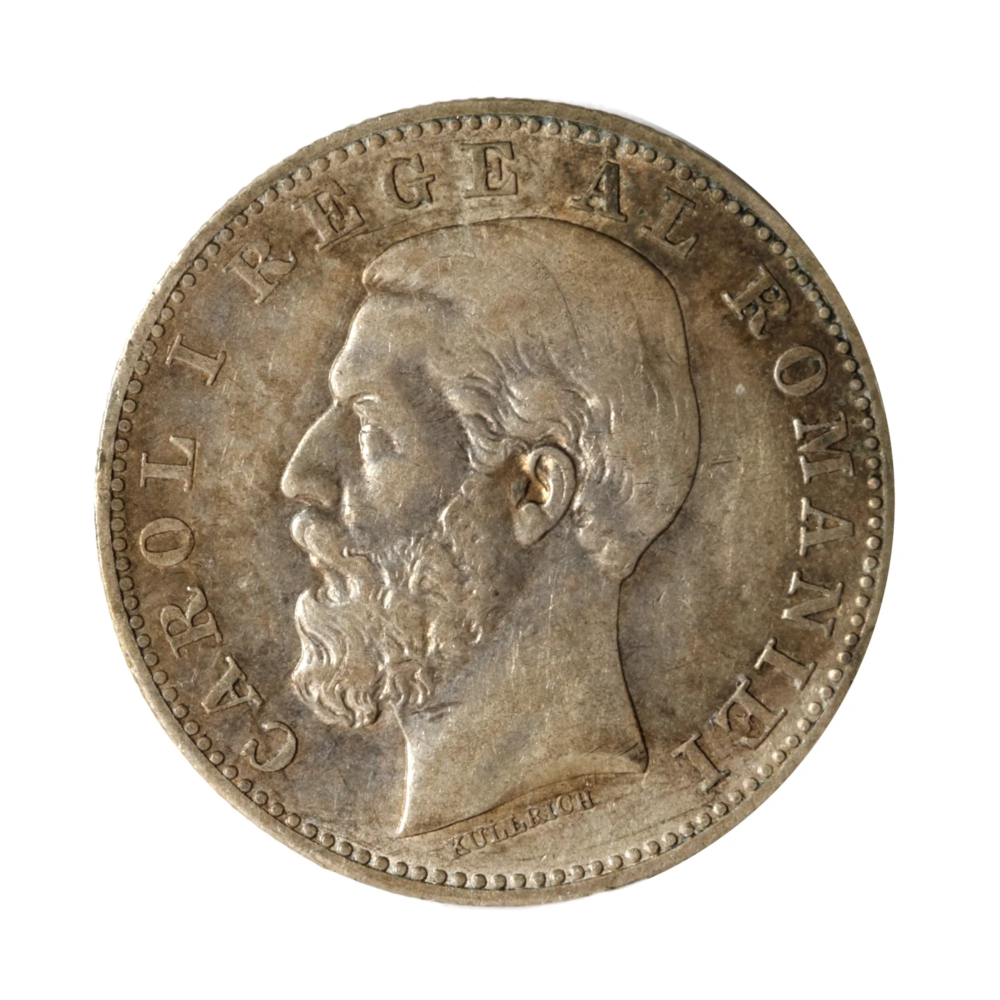 Monedă 1 leu 1884, argint, luciu de batere, detalii de excepție, monedă de colecție