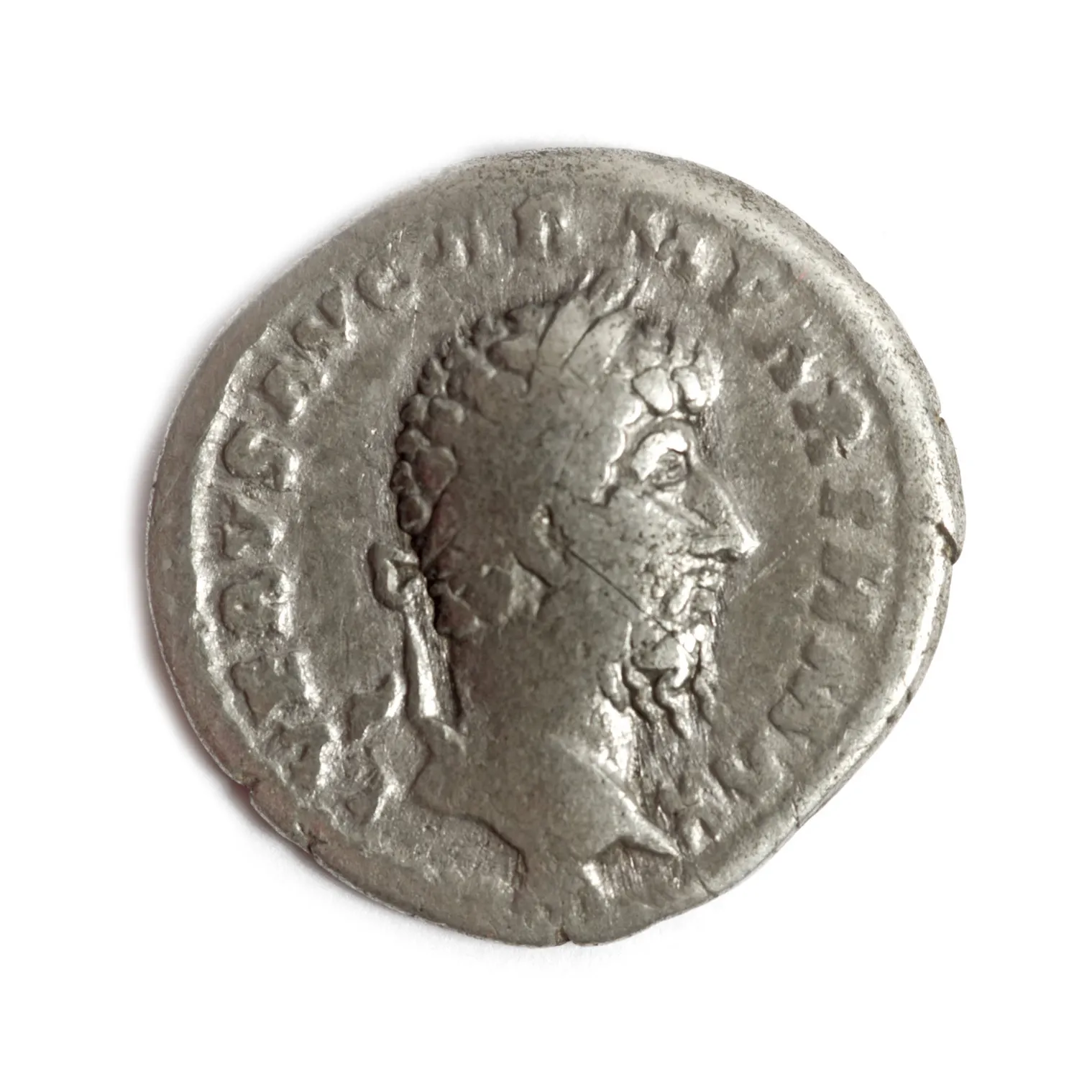 Monedă Denarius, Lucius Verus (coîmpărat cu Marcus Aurelius), tip Pietas, 169 e.n., argint
