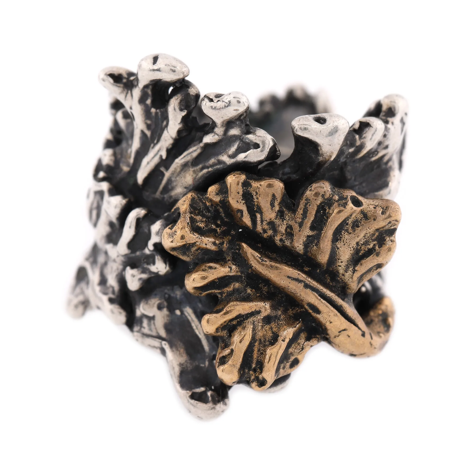 Bracelet and ring set, made of silver and copper, Giuseppe Mandile Gioielli
