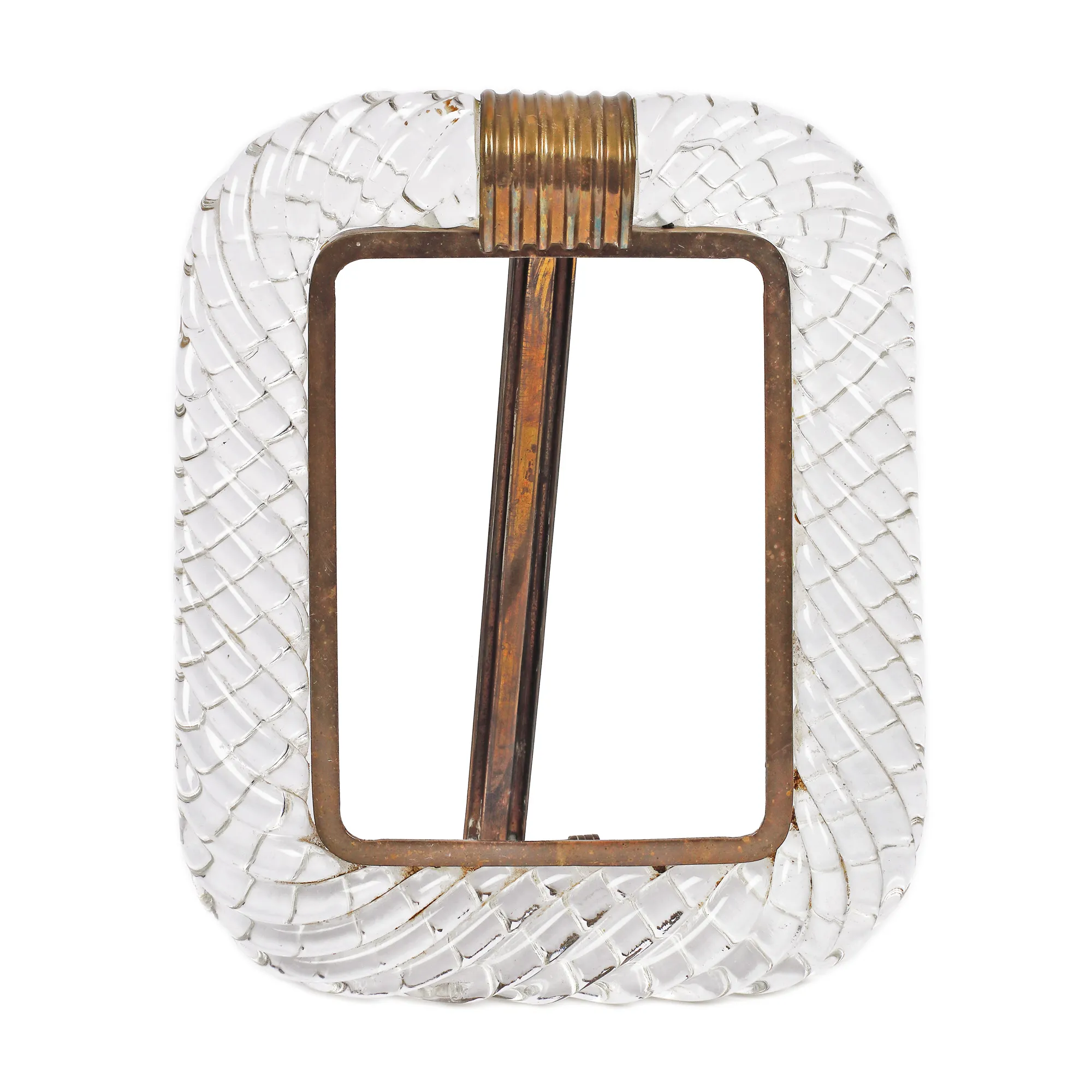 Ramă Seguso Vetri D'Arte din sticlă Murano, cca. 1930-1950