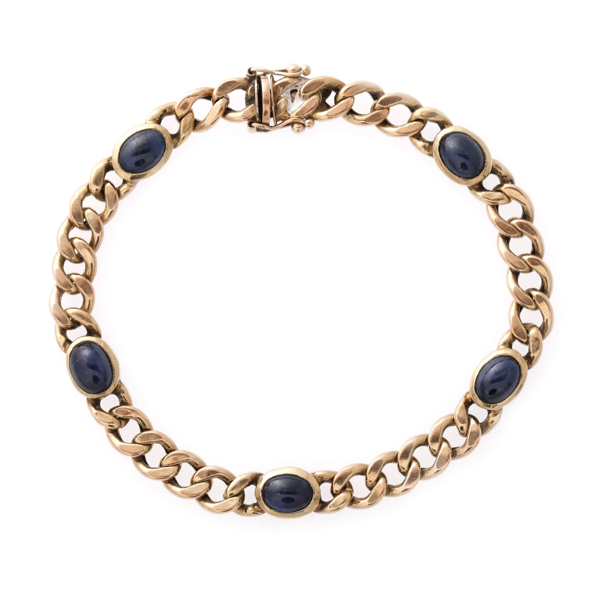 Gold bracelet, decorated with sapphires