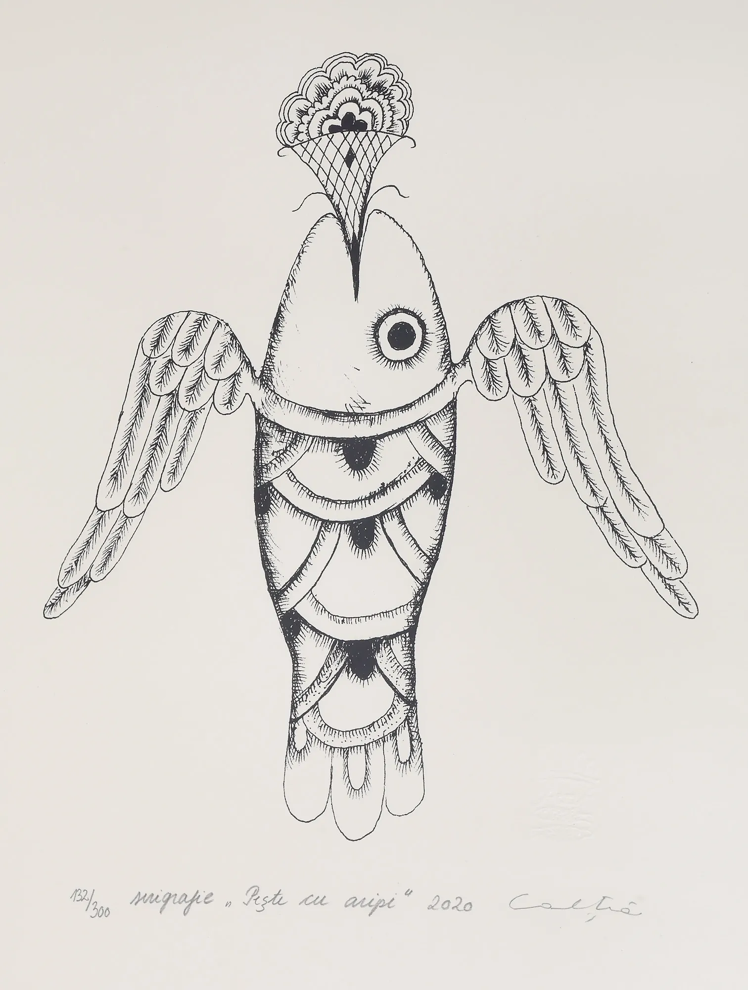 Bird with wings