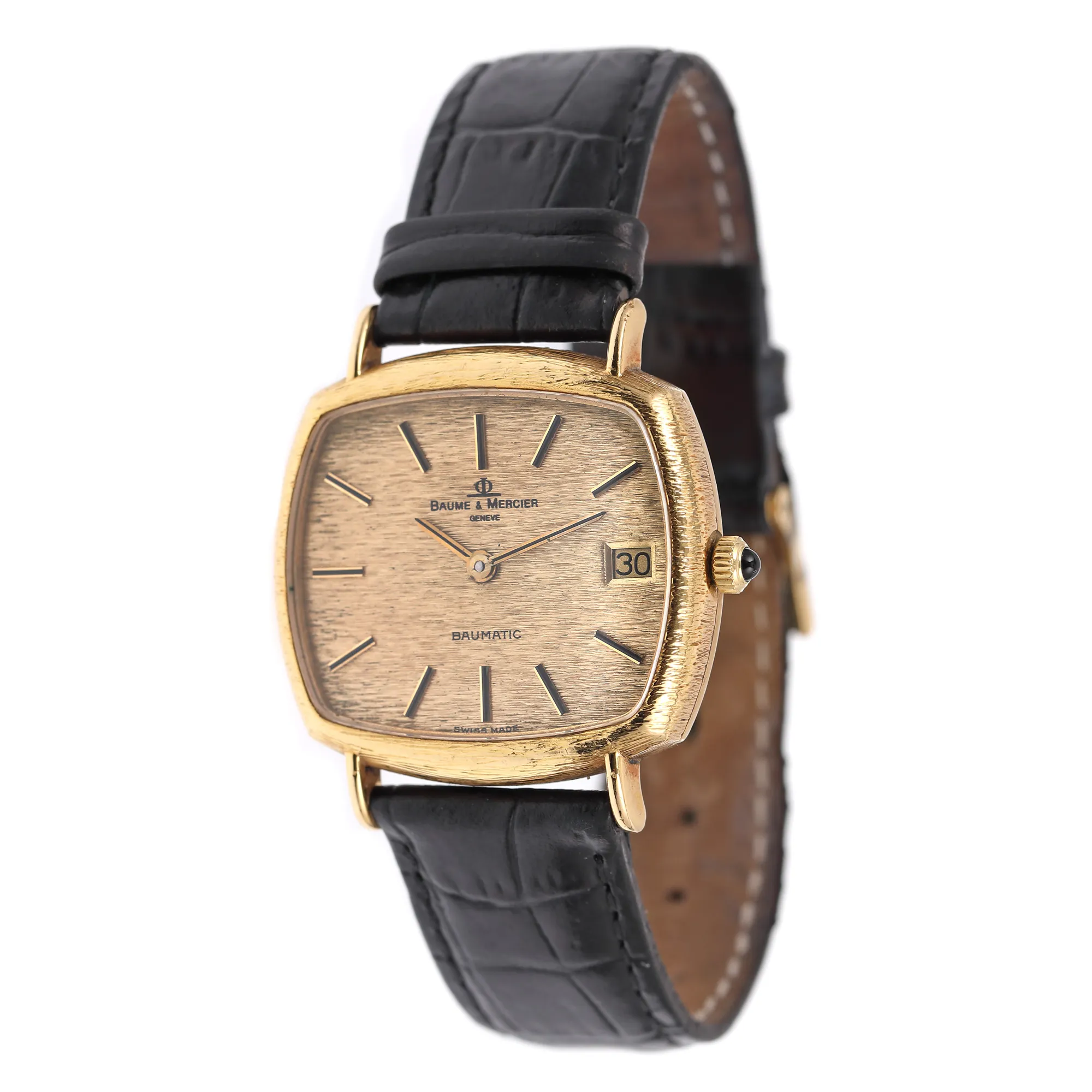 Baume & Mercier Baumatic  wristwatch, vintage, gold, unisex