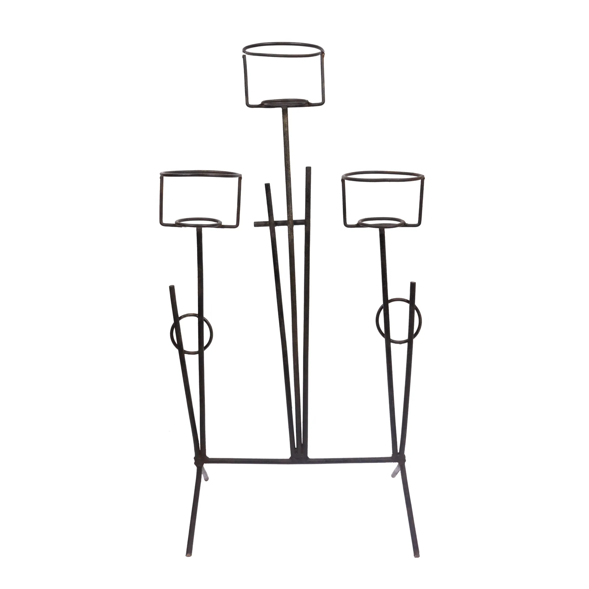 Mid-Century holder for three pots