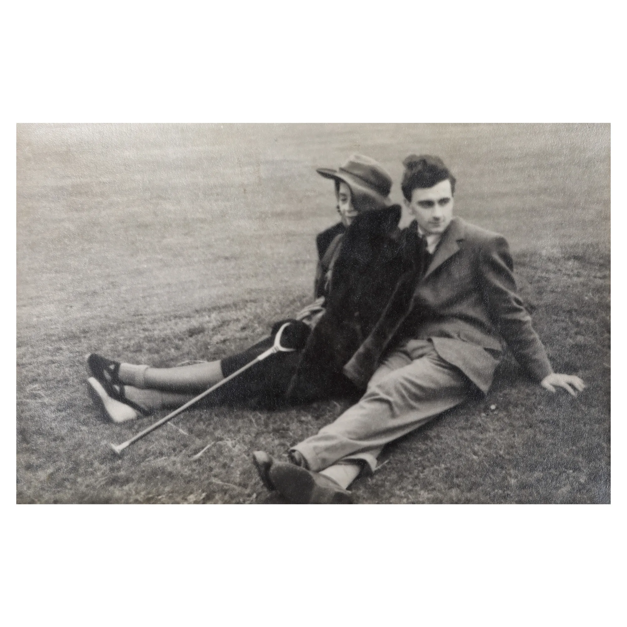 Photograph illustrating Martha Bibescu and her nephew Jean Nicolas Ghika, 1947, from the collection of literary critic Șerban Cioculescu 