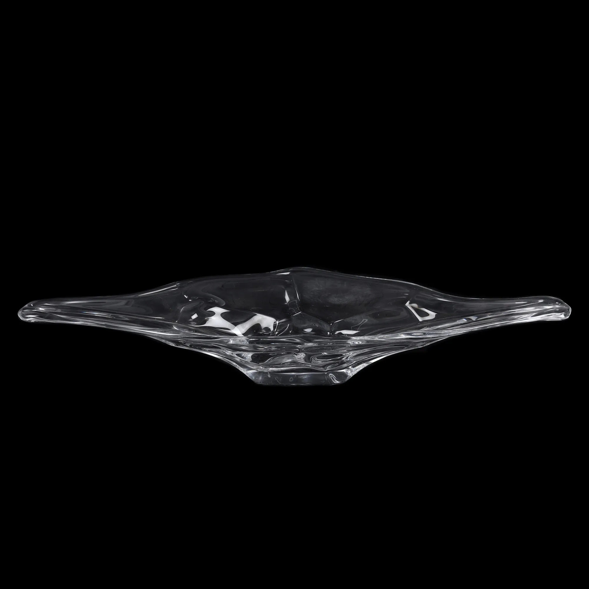 Crystal fruit bowl, design attributed to Daum Nancy