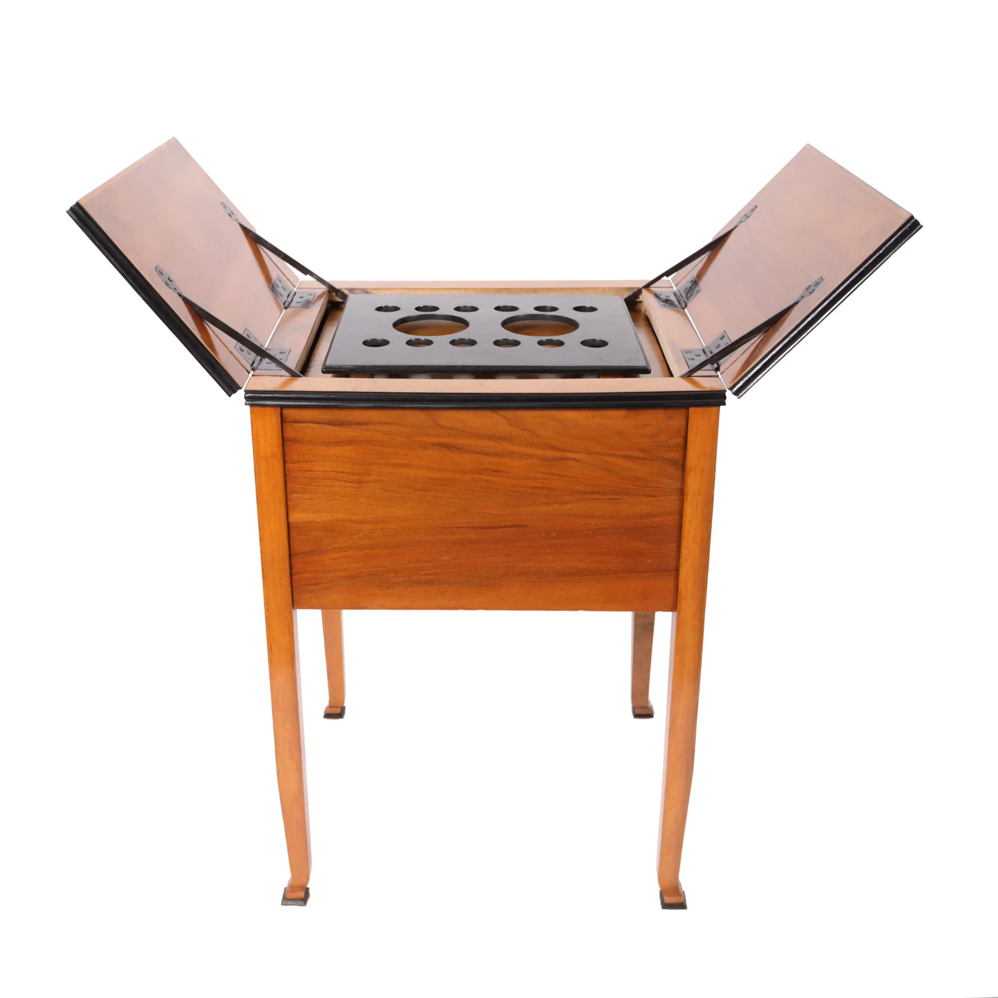 Masă-mini bar, extensibilă, în manieră Art Deco, din lemn