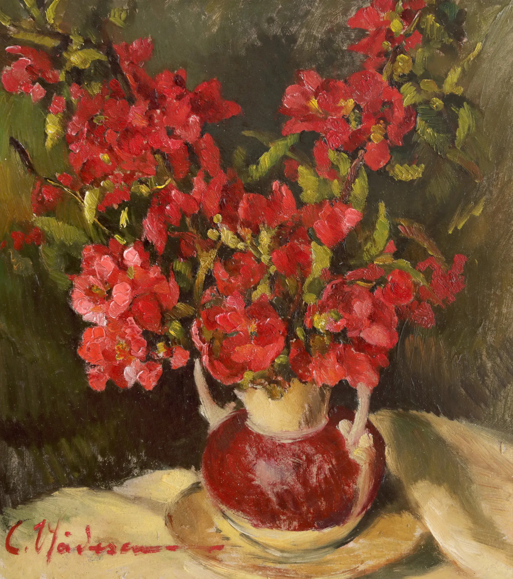 Pitcher with Flowering Sprigs 