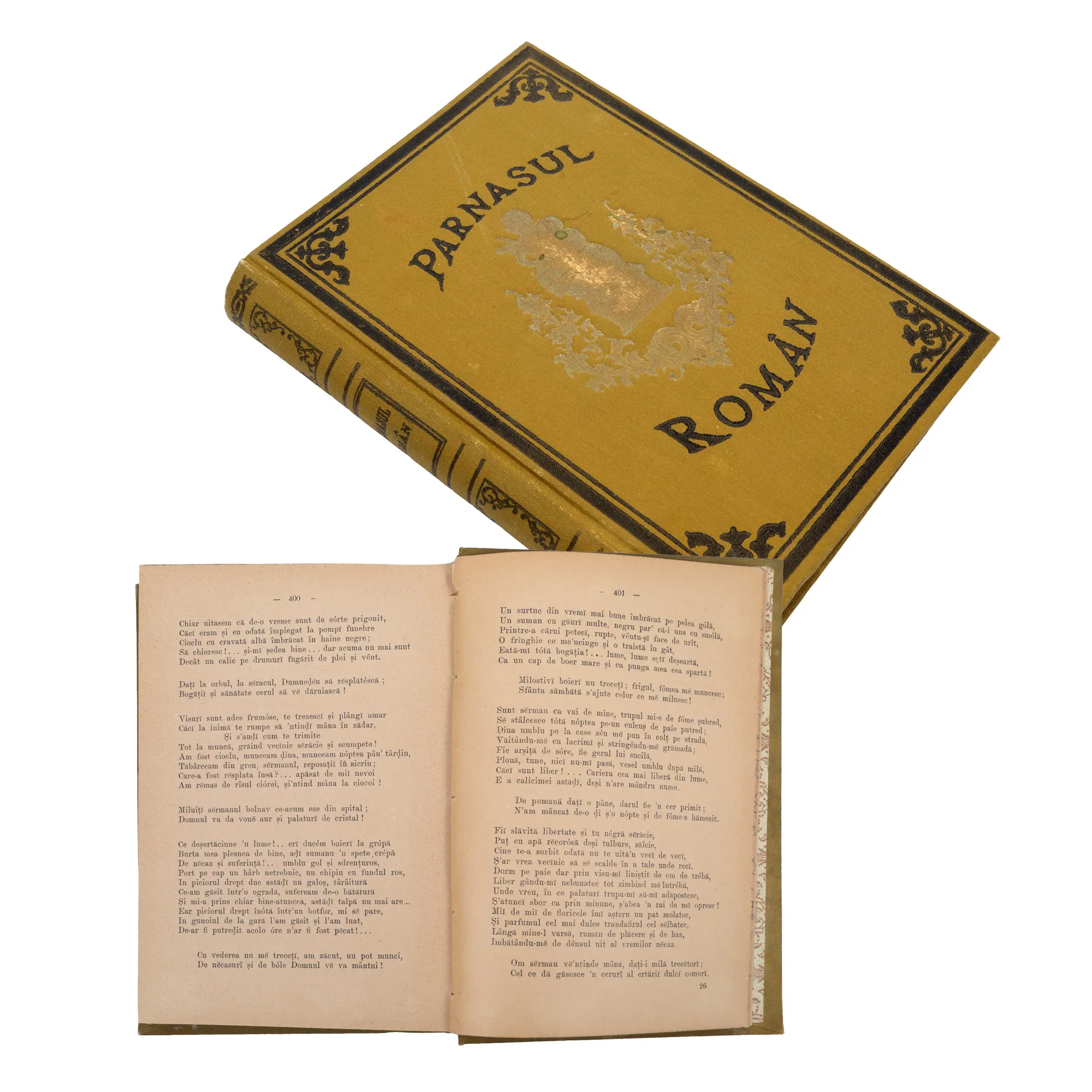 ”Parnasul Român. Culegere de poezii”, editată de Teochar Alexi, Brașov, 1892, exemplar bibliofil, piesă rară, provine din colecția scriitorului Vania Gherghinescu