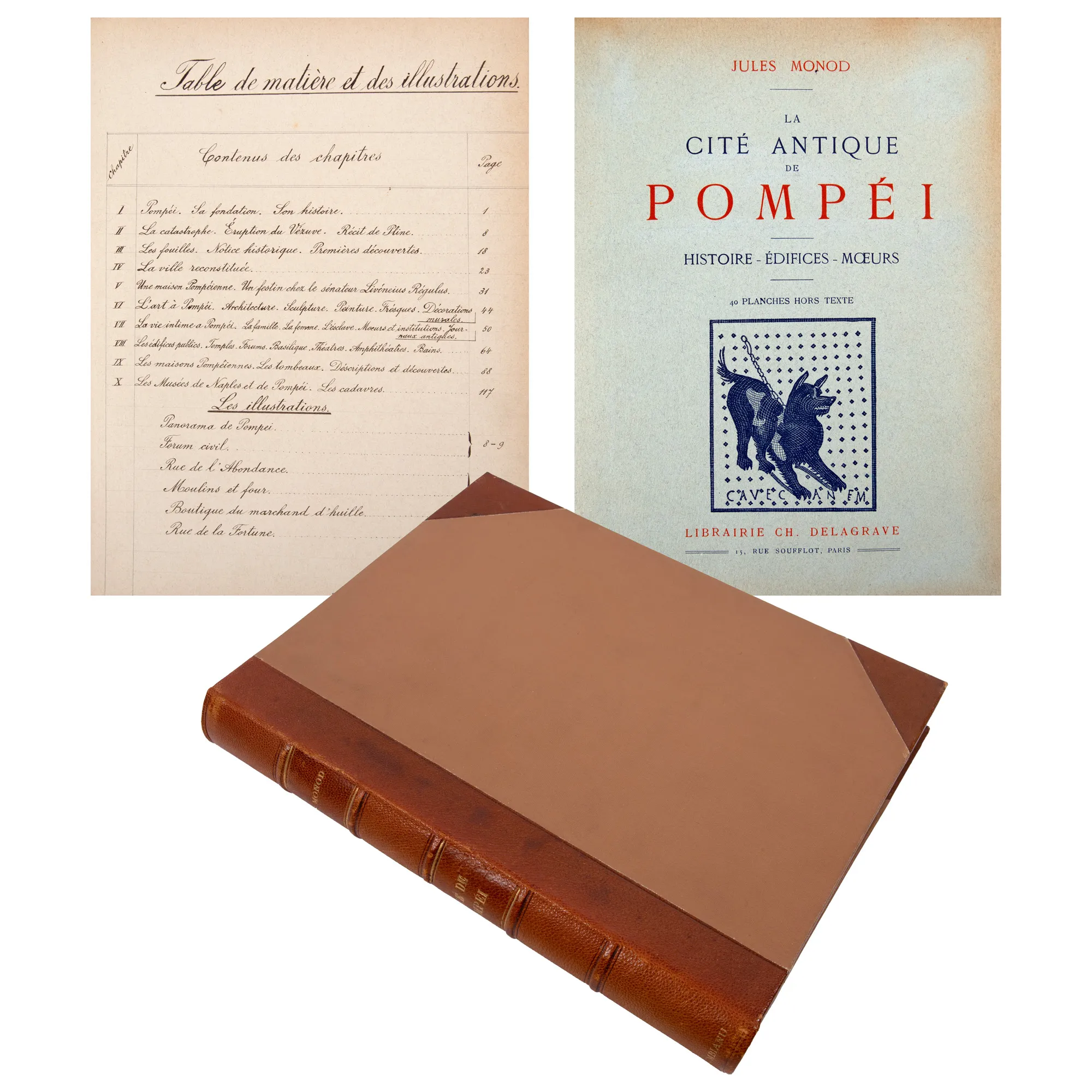 ‘The Antique City of Pompei’, by Jules Monod, Paris, from the historical collection Șerban Țuculescu-Maria Galaction