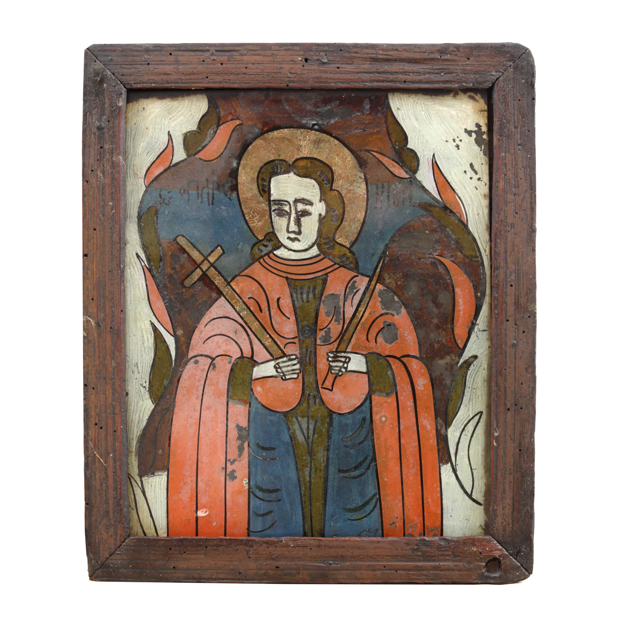 Icon on glass, "Saint Paraskeva" (Holy Friday, Patroness of Moldavia), workshop in Nicula, first half of the 19th century 