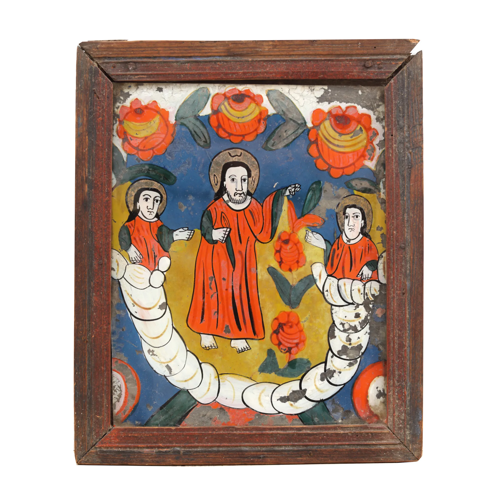 Icon on glass, "The Ascension of Christ", workshop in Nicula, second half of the 19th century