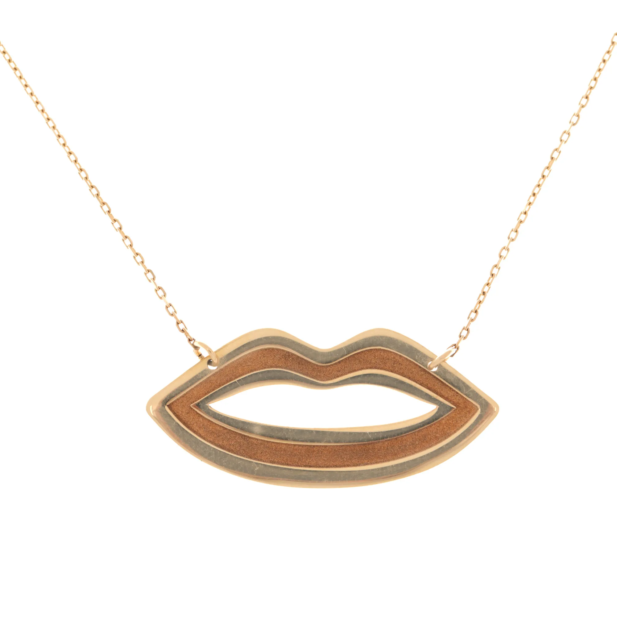 "Lips" necklace, gold, Dita Jewelry workshop