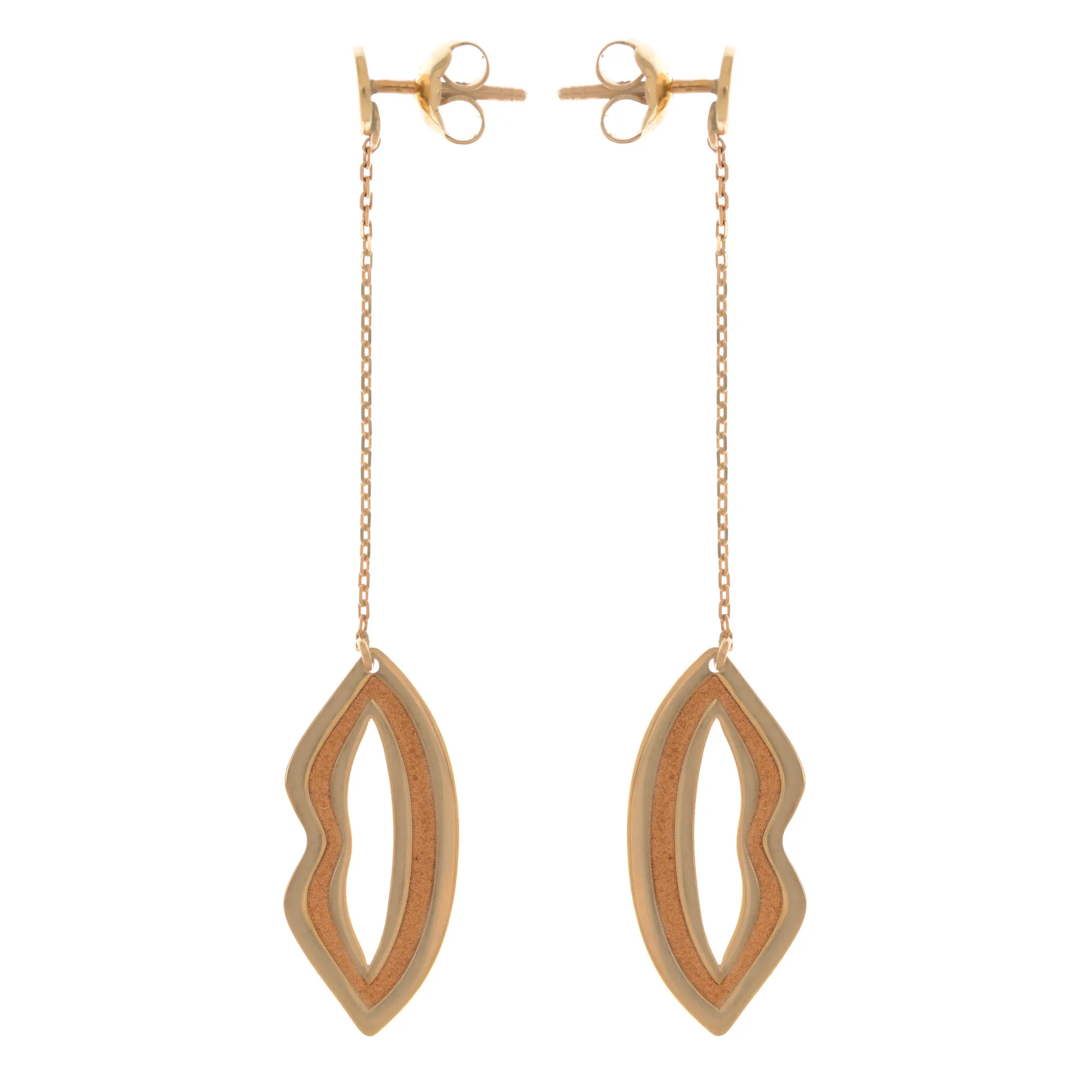 Pereche de cercei "Lips", din aur, Atelier Dita Jewelry