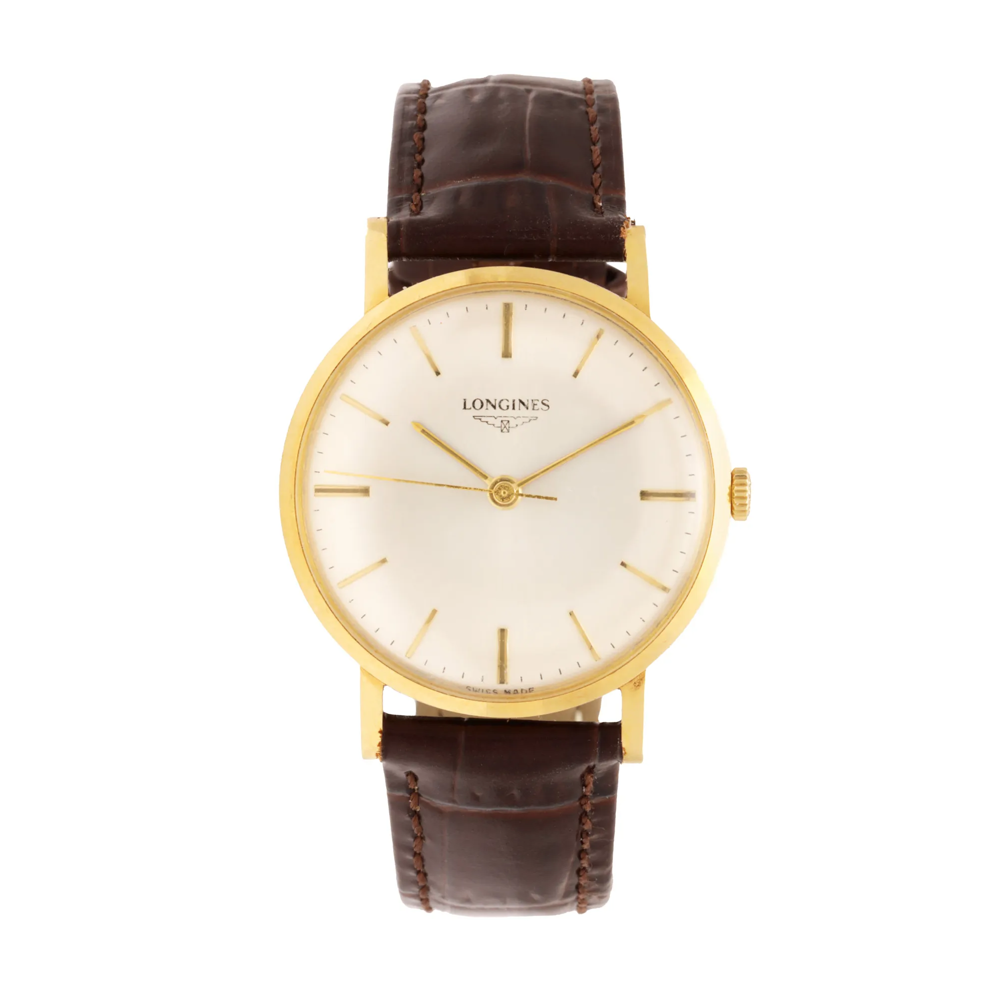 Longines Calatrava gold hand watch for men, accompanied by the original box