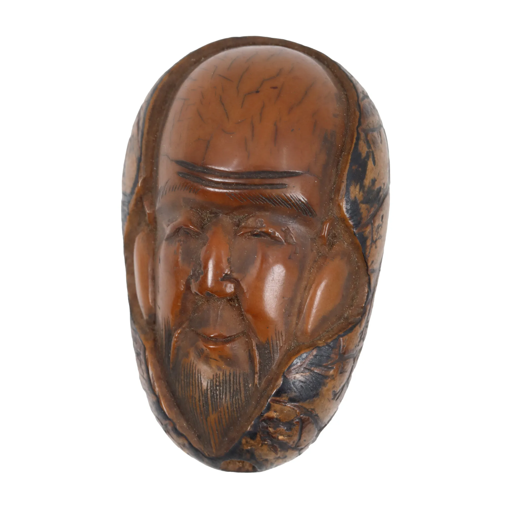 Tagua Nut Netsuke, illustrating a Buddha, Meiji period, Japan, early 20th century