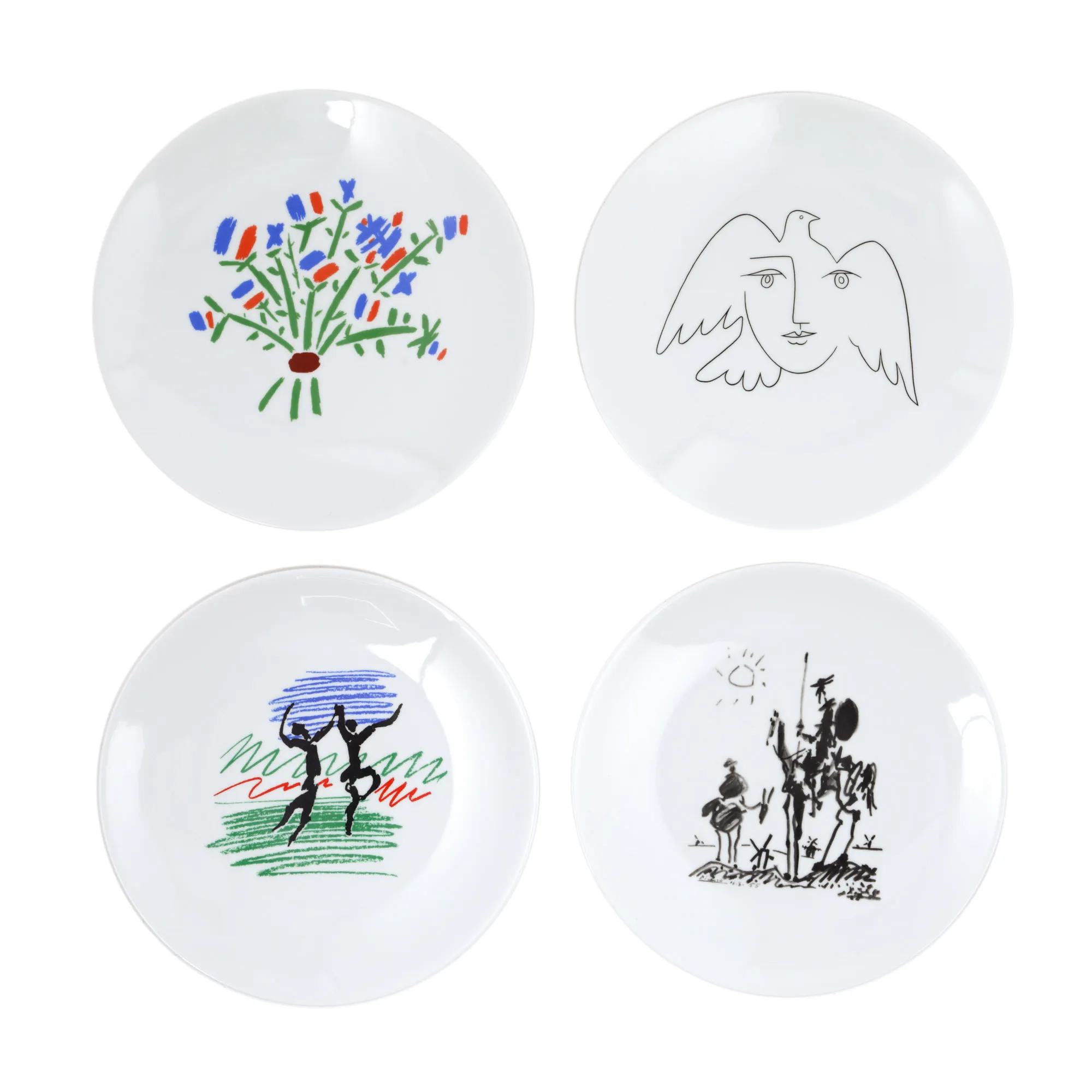 Homage to Picasso - lot consisting of four Limoges platters