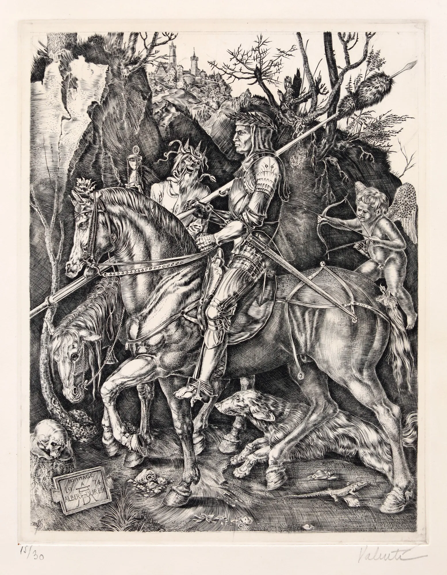 Omagiu lui Durer (Cavalerul, Moartea şi Diavolul)