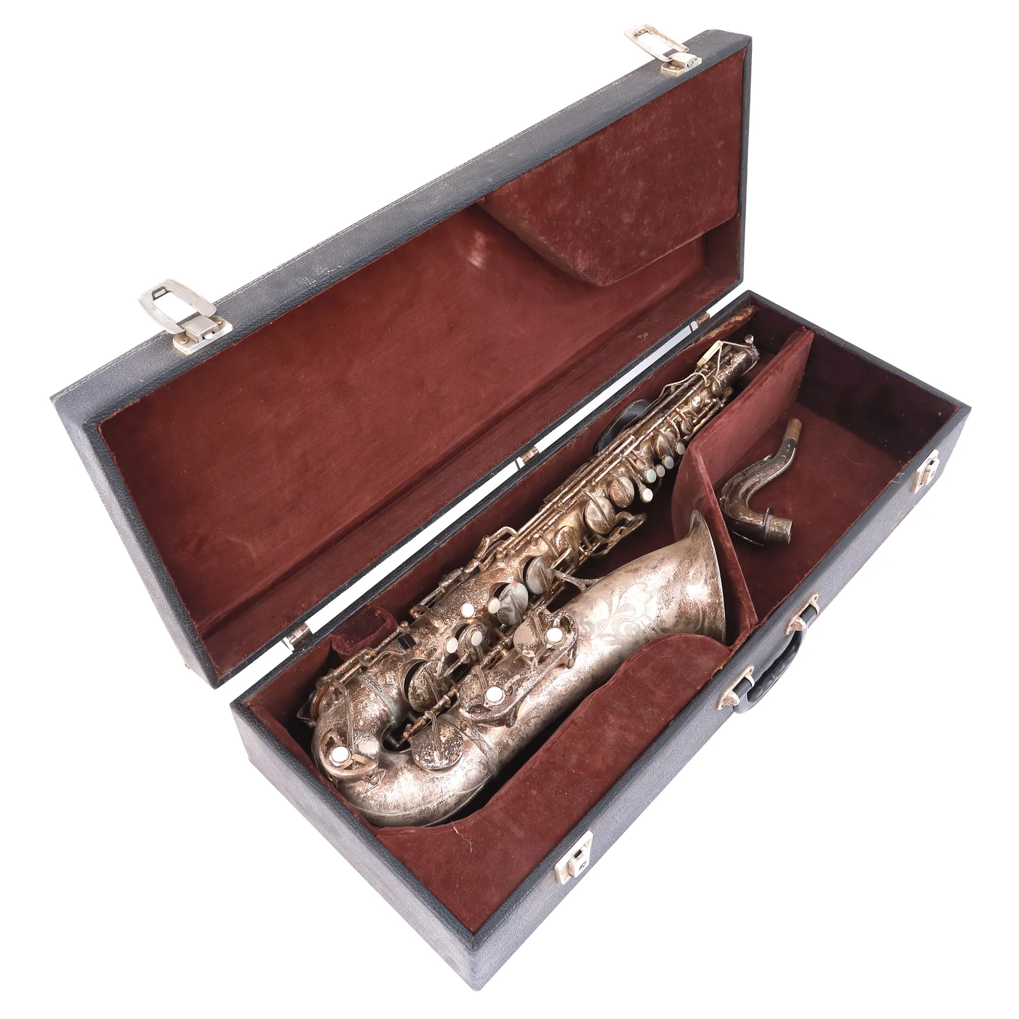 Saxophone in original box, comes from the world vice-champion of bridge Coriolan Neamțu's collection