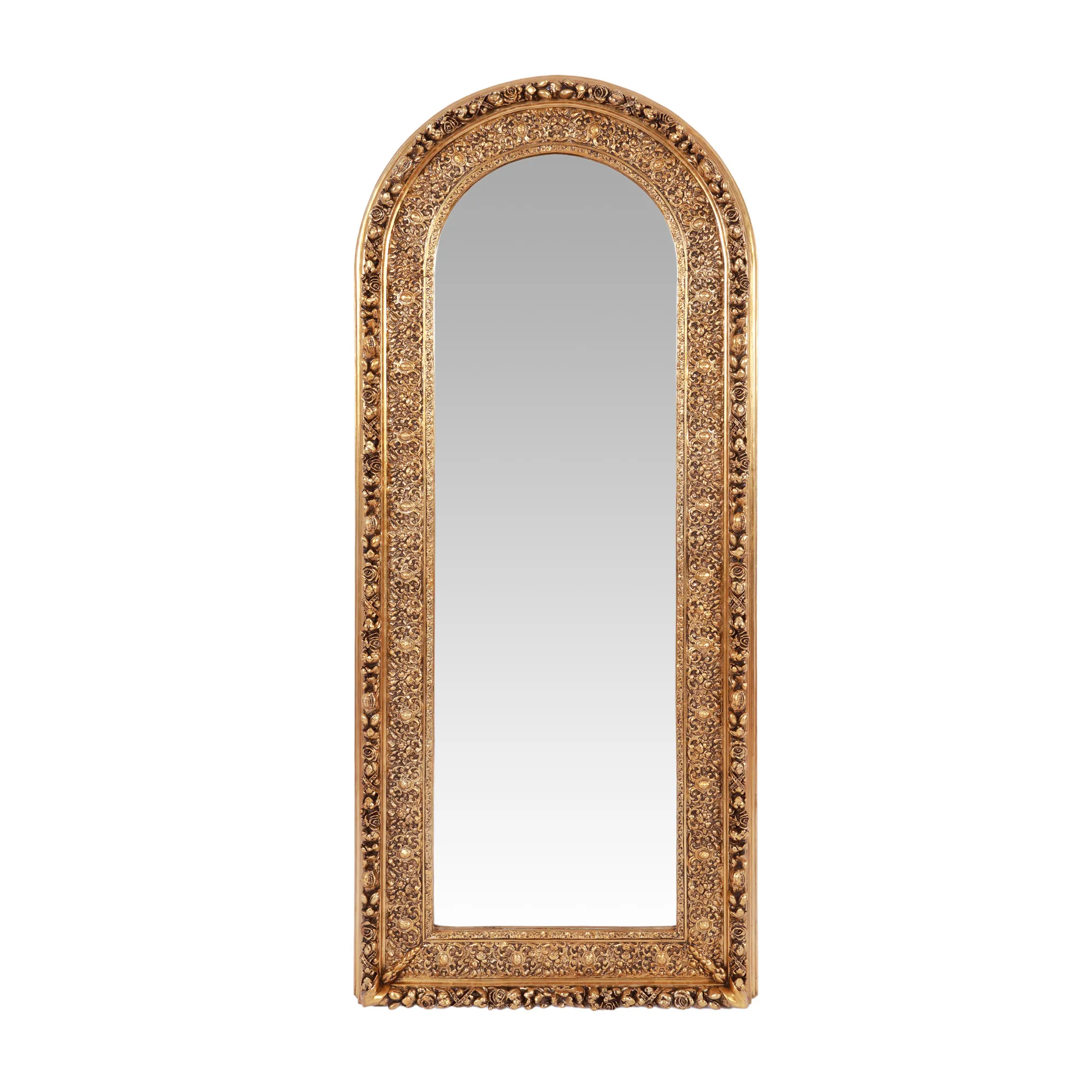Neo-Baroque Style Mirror, Decorated with Rose Garlands