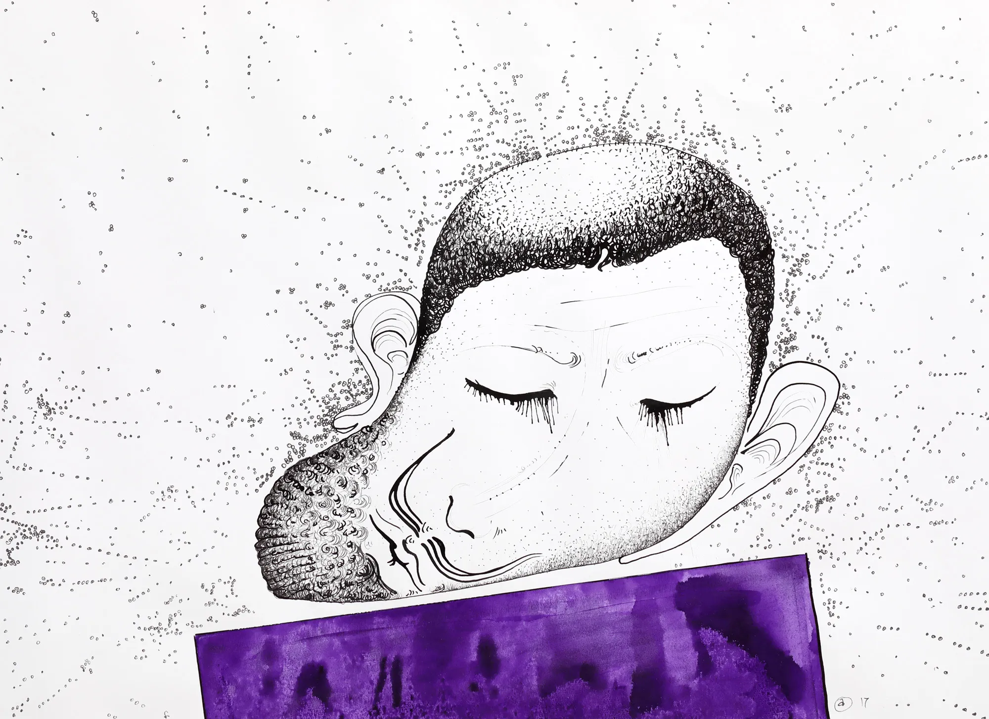 Meditație (din ciclul "Mustața lui Dali")
