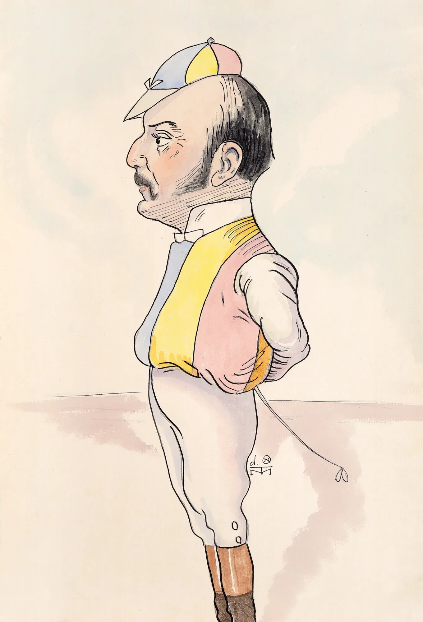 Mihai Tacorian, Caricatură a omului politic conservator Alexandru Marghiloman, cca. 1934