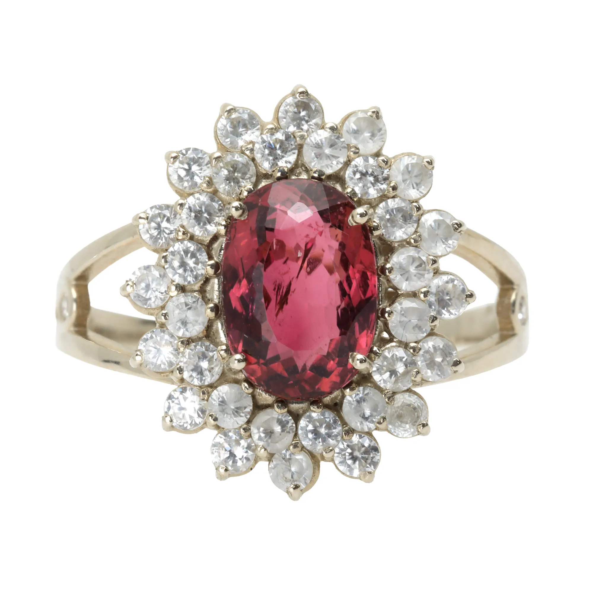 Gold Ring, Decorated with Pink Tourmaline
