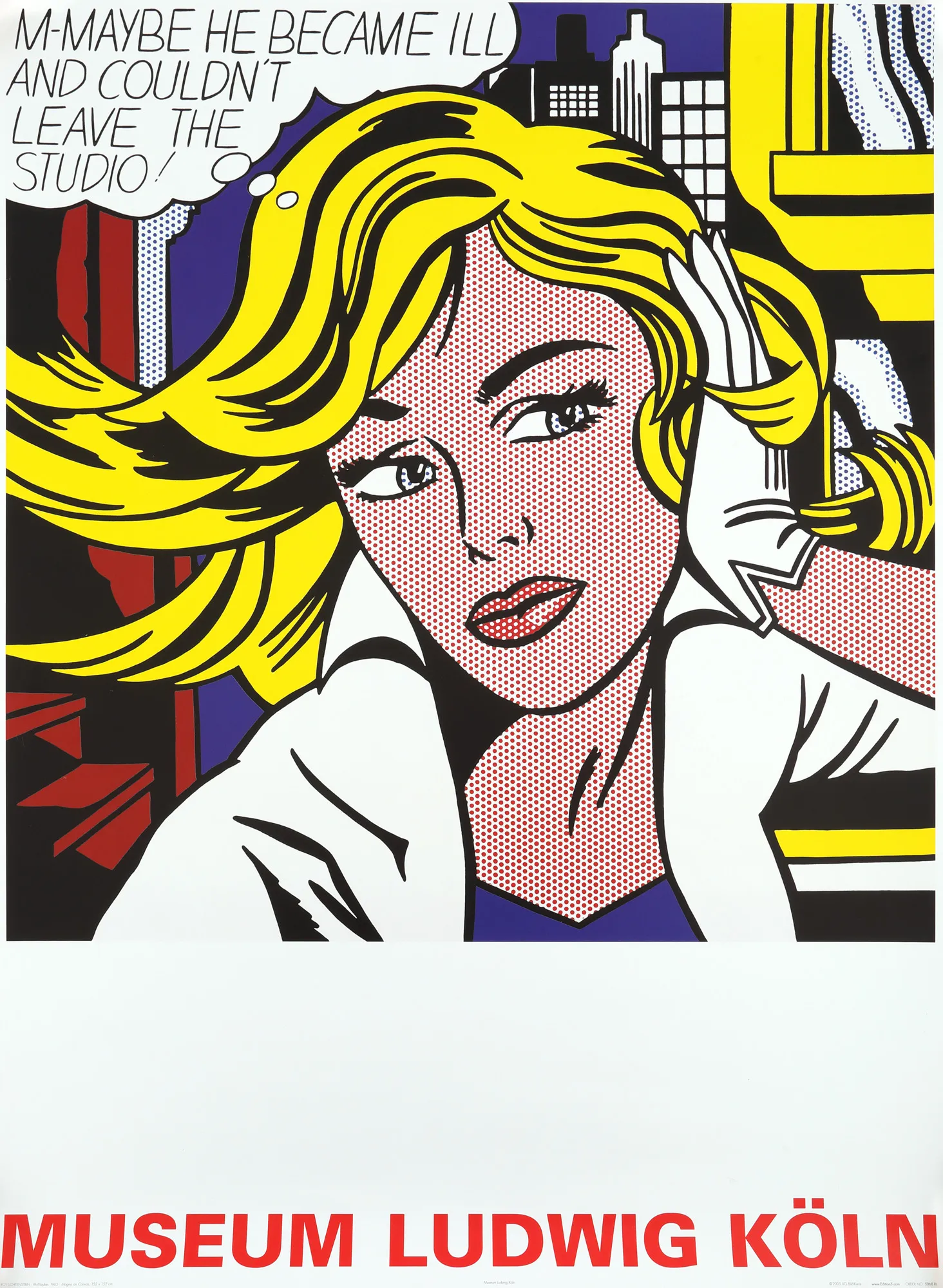 Afiș al unei expoziții Roy Lichtenstein, la Muzeul Ludwig, Köln