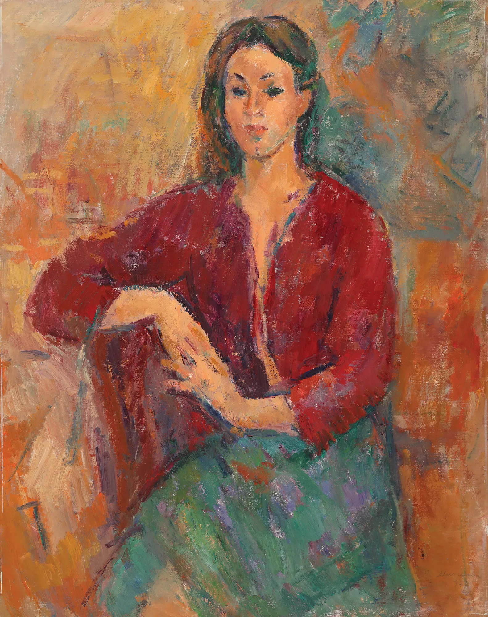 Model in Armchair