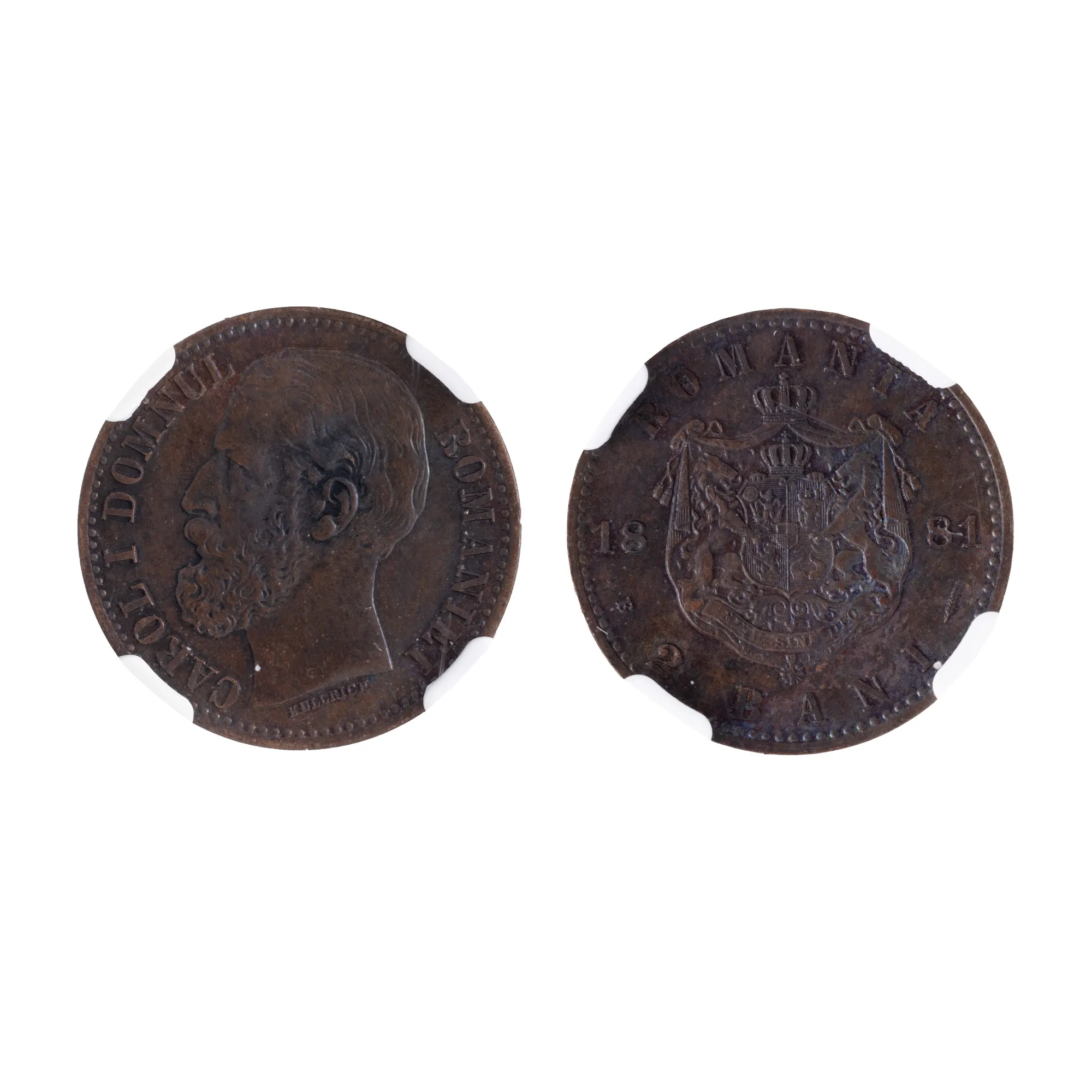 Monedă 2 Bani 1881, gradată MS61, piesă rară