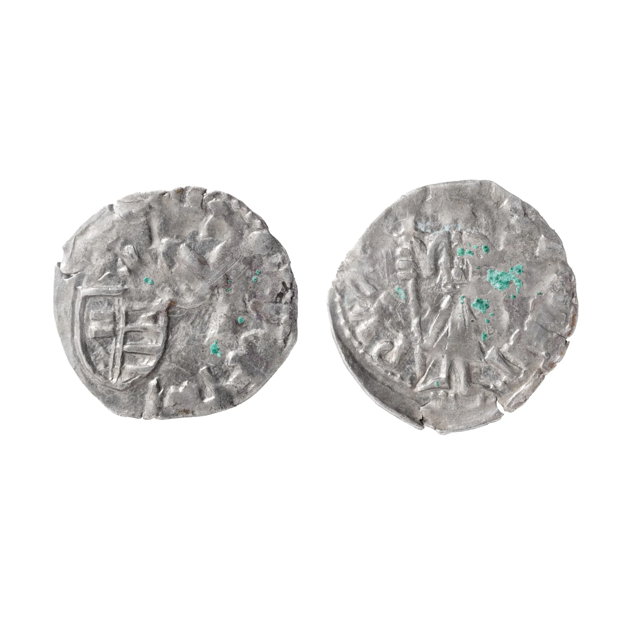 Monedă Ducat, Mircea cel Bătrân, tip IIc, Țara Românească, 1386-1418, argint