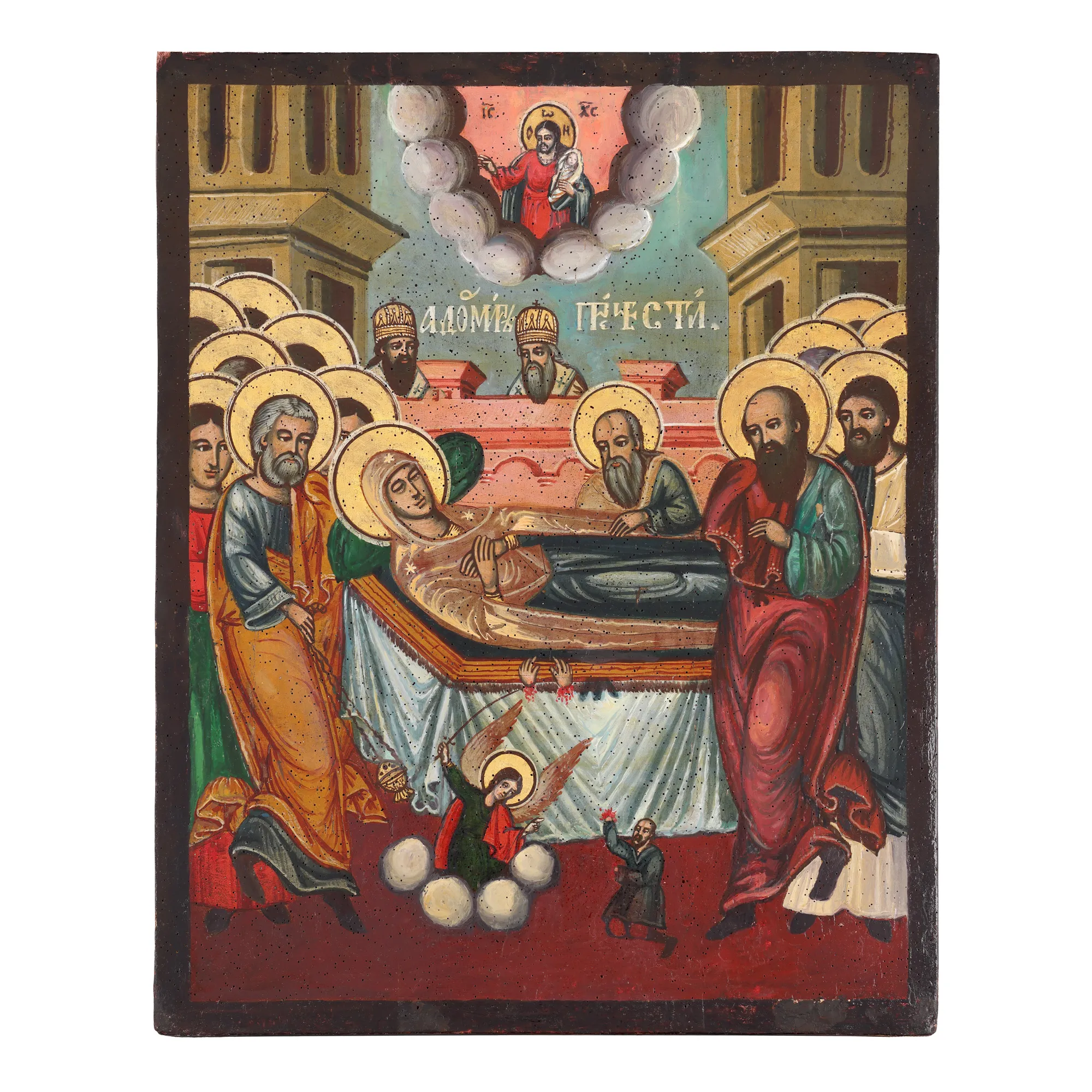 "Imperial Icon on Wood 'Assumption of the Virgin Mary', Romanian School, first half of the 19th century"