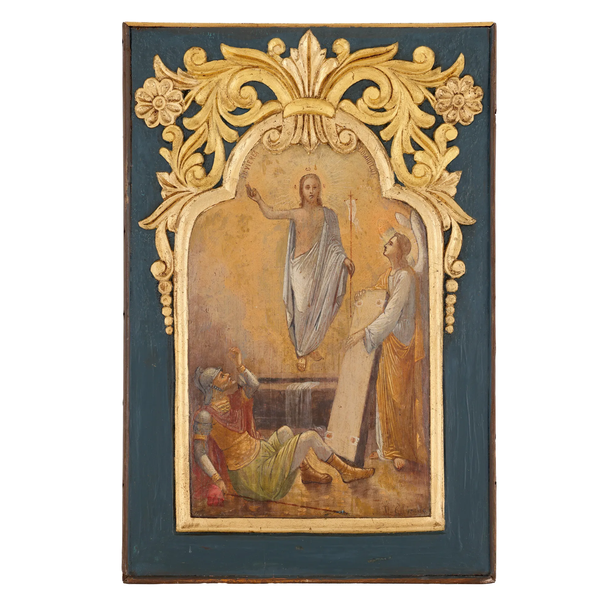 Icon on wood, "Resurrection of the Lord", painted by Dimitrie Belizarie, circa 1920