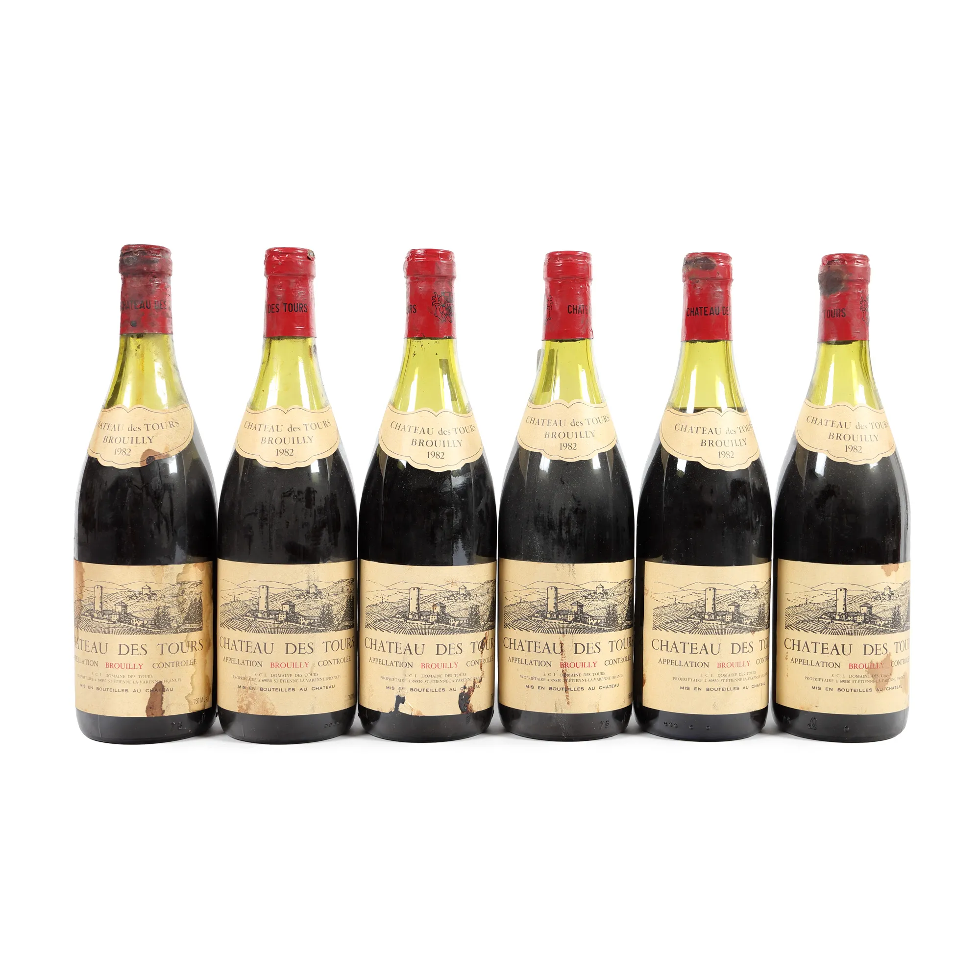 Château des Tours, Brouilly, 1982, 6st x 0,75l