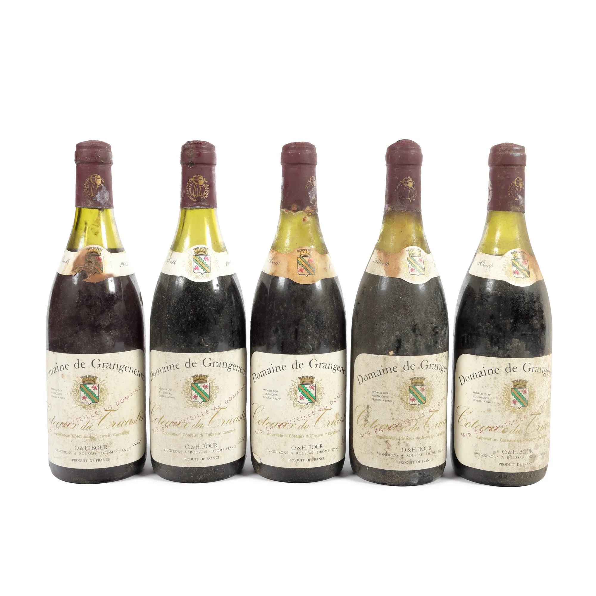 Domaine de Grangeneuve, Côteaux du Tricastin, 1983, 5st x 0,75l
