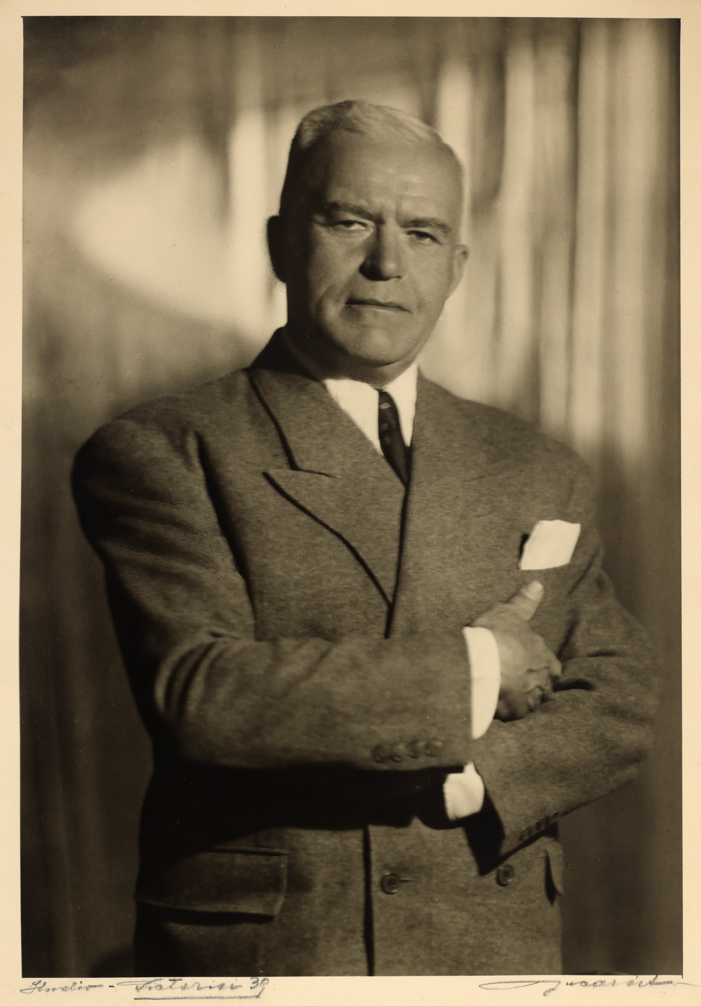 Photograph representing Petru Groza, Victoriei studio, Bucharest, approx. 1944