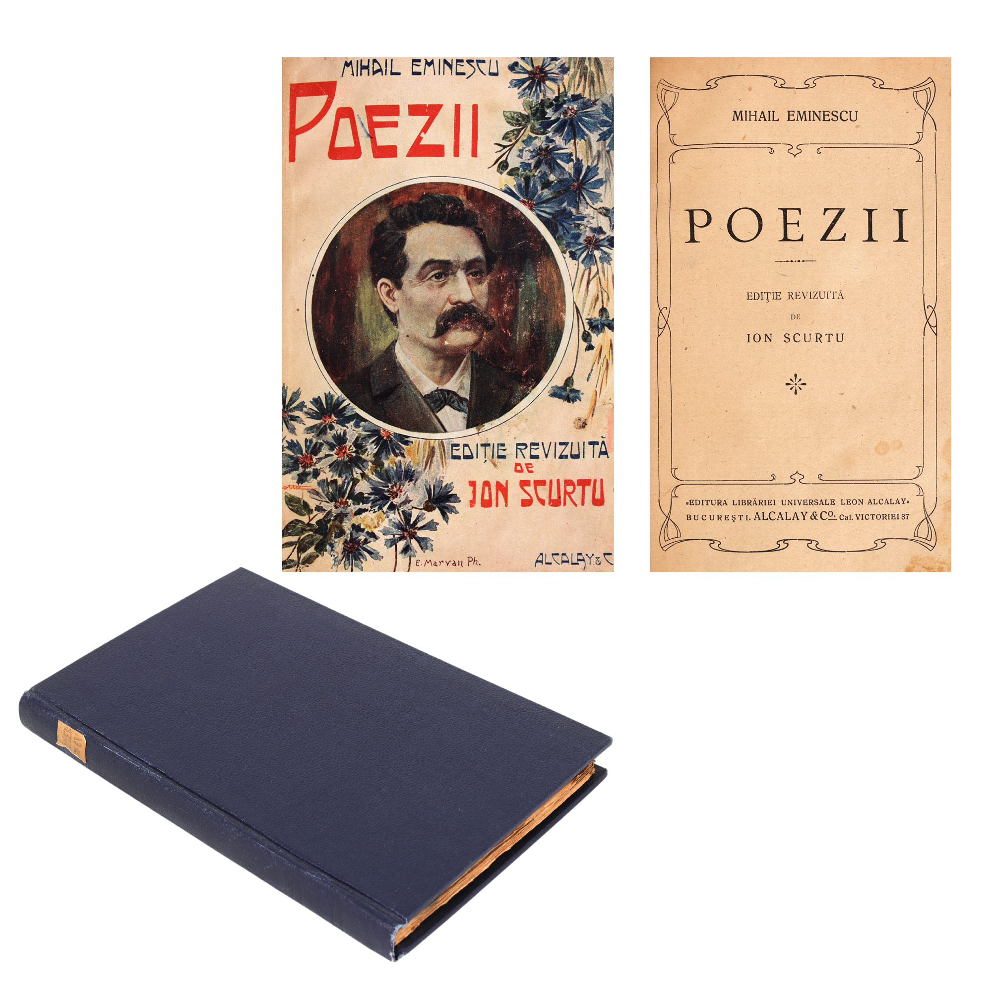 ”Poezii”, de Mihai Eminescu, ediție revizuită de Ion Scurtu, București, 1908, provine din colecția scriitorului Pericle Martinescu 