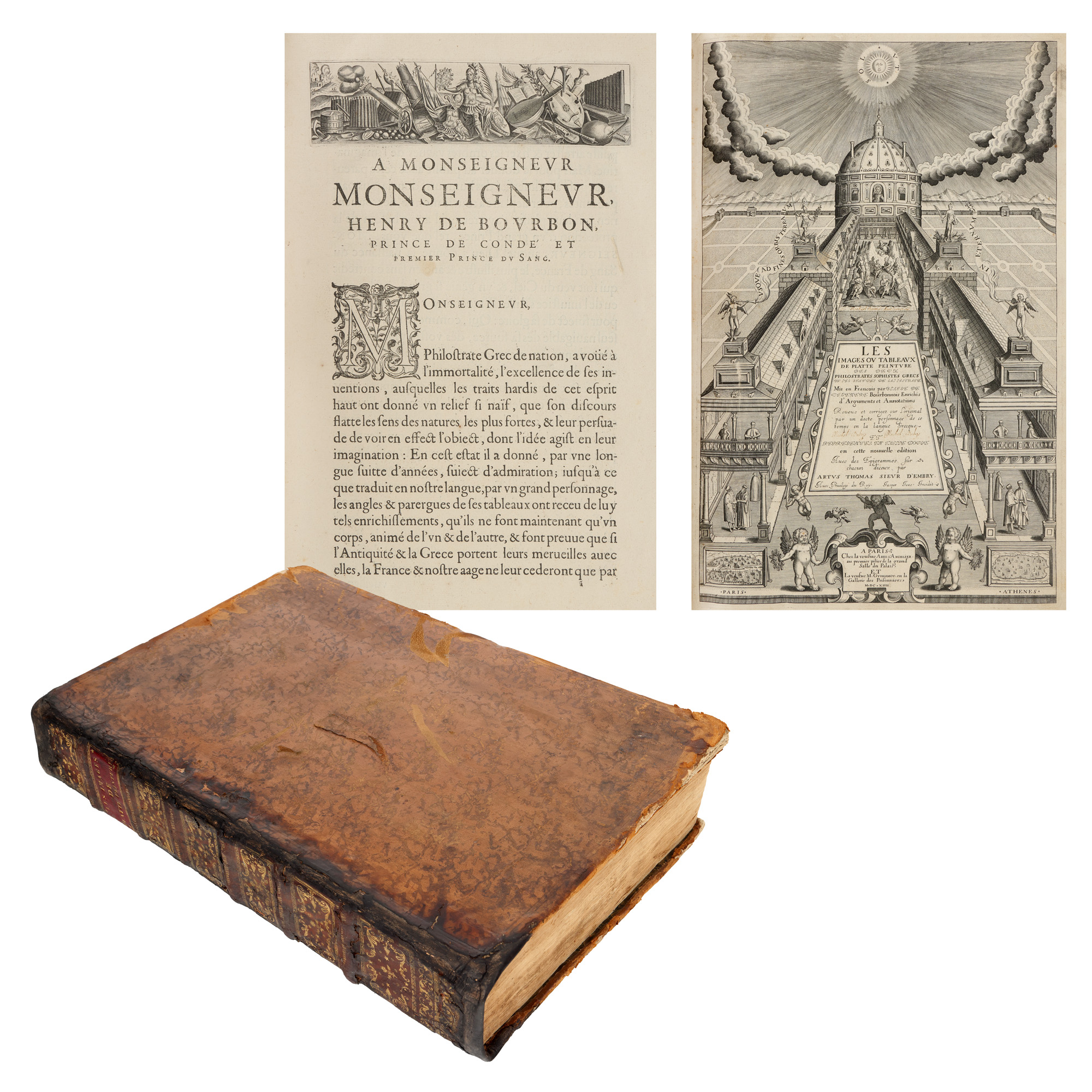 Blaise de Vigenère, Philostrat din Lemnos,  franceză, ediție princeps, Paris, 1614, cu 65 de gravuri în plină pagină, provine din colecția scriitorului Zaharia Stancu