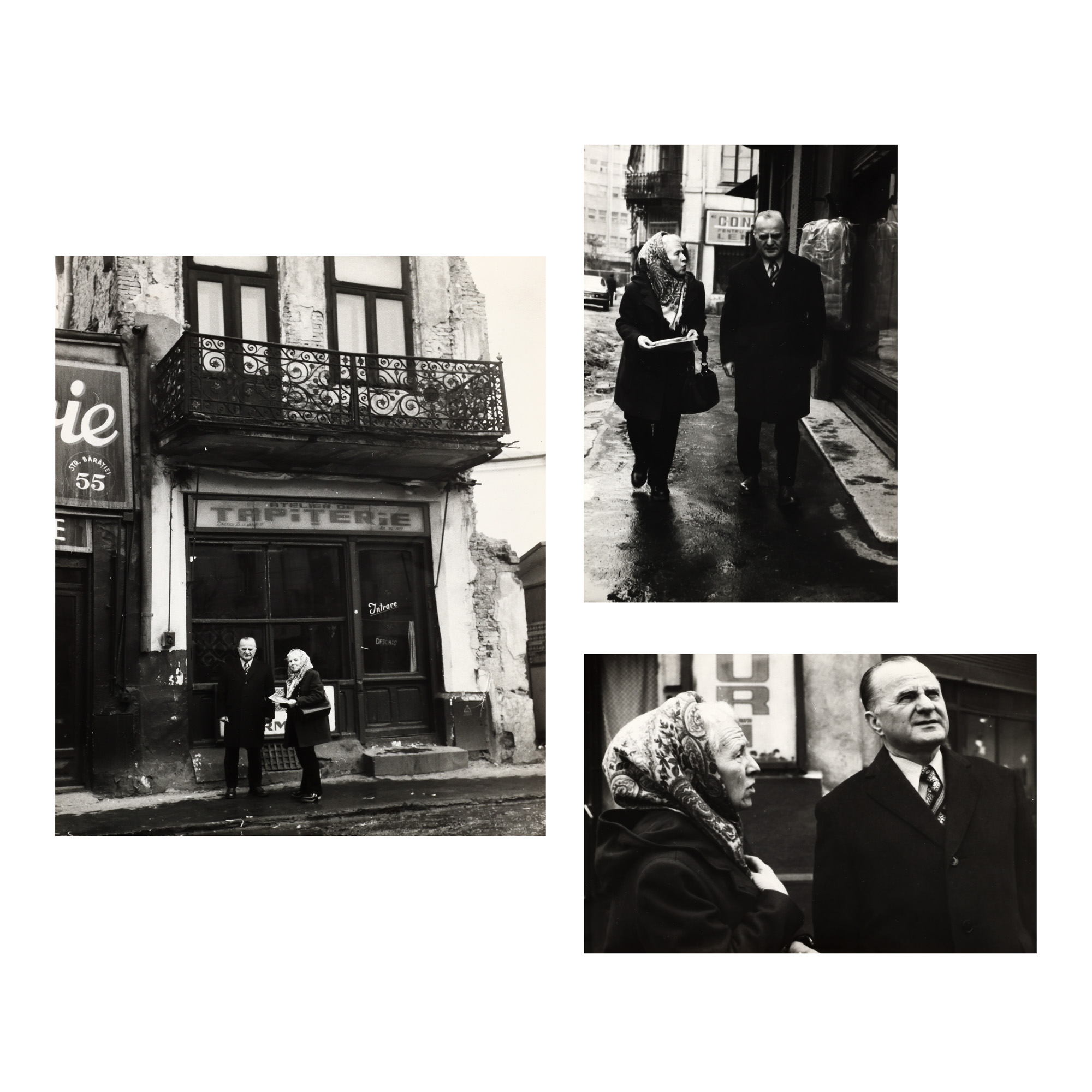 Lot consisting of three photographs illustrating George Macovescu and Medi Dinu, February 1981, originating from the archive of the former Foreign Minister George Macovescu