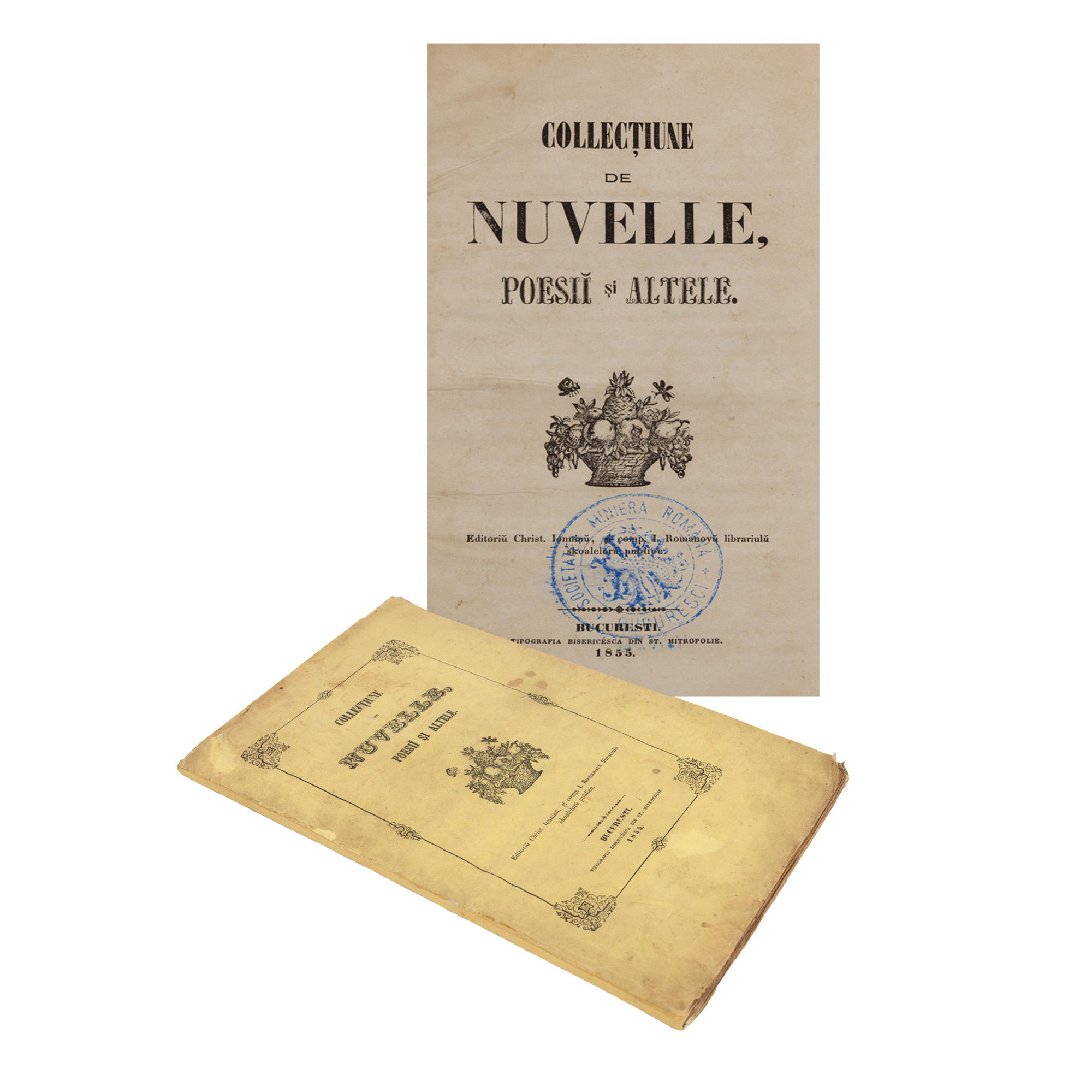 "Collection of Novellas, Poems and Others", Bucharest, 1855, with Ex-Libris