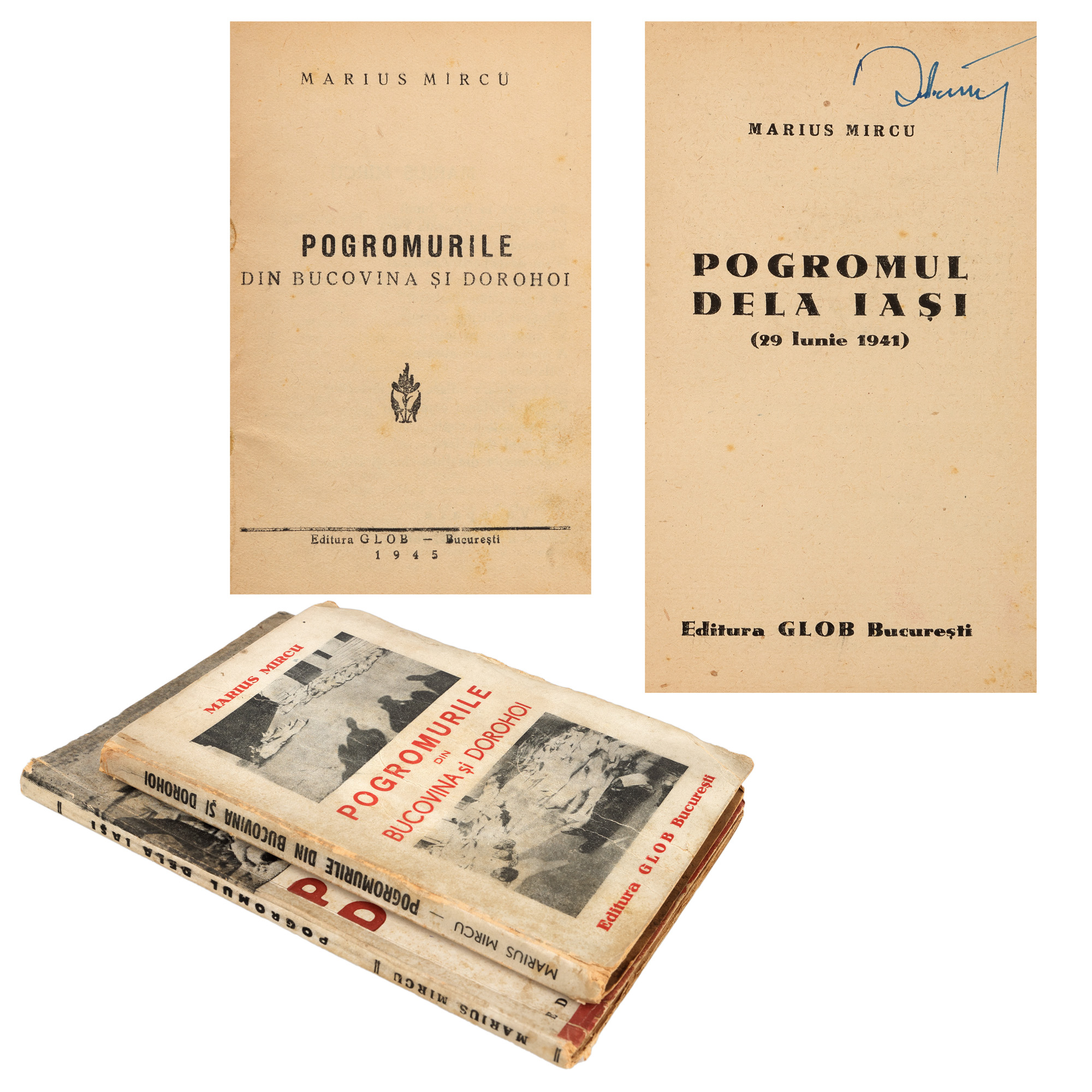 Lot format din ”Pogromul de la Iași” și ”Pogromurile din Bucovina și Dorohoi”, de Marius Mircu, București, 1945