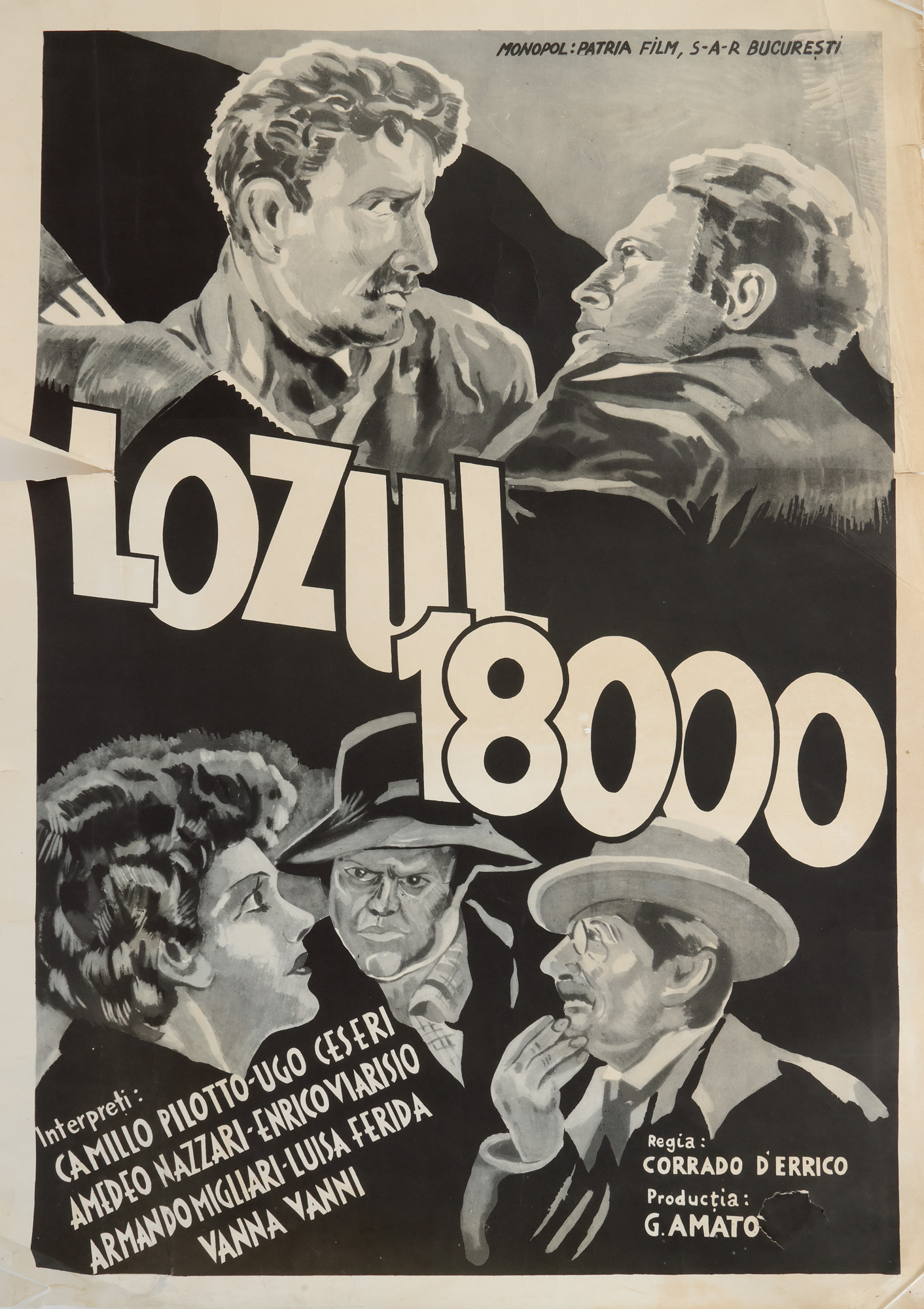 "The Poster of the Movie 'Ticket Number 18000', directed by Corrado D’Errico, circa. 1940"