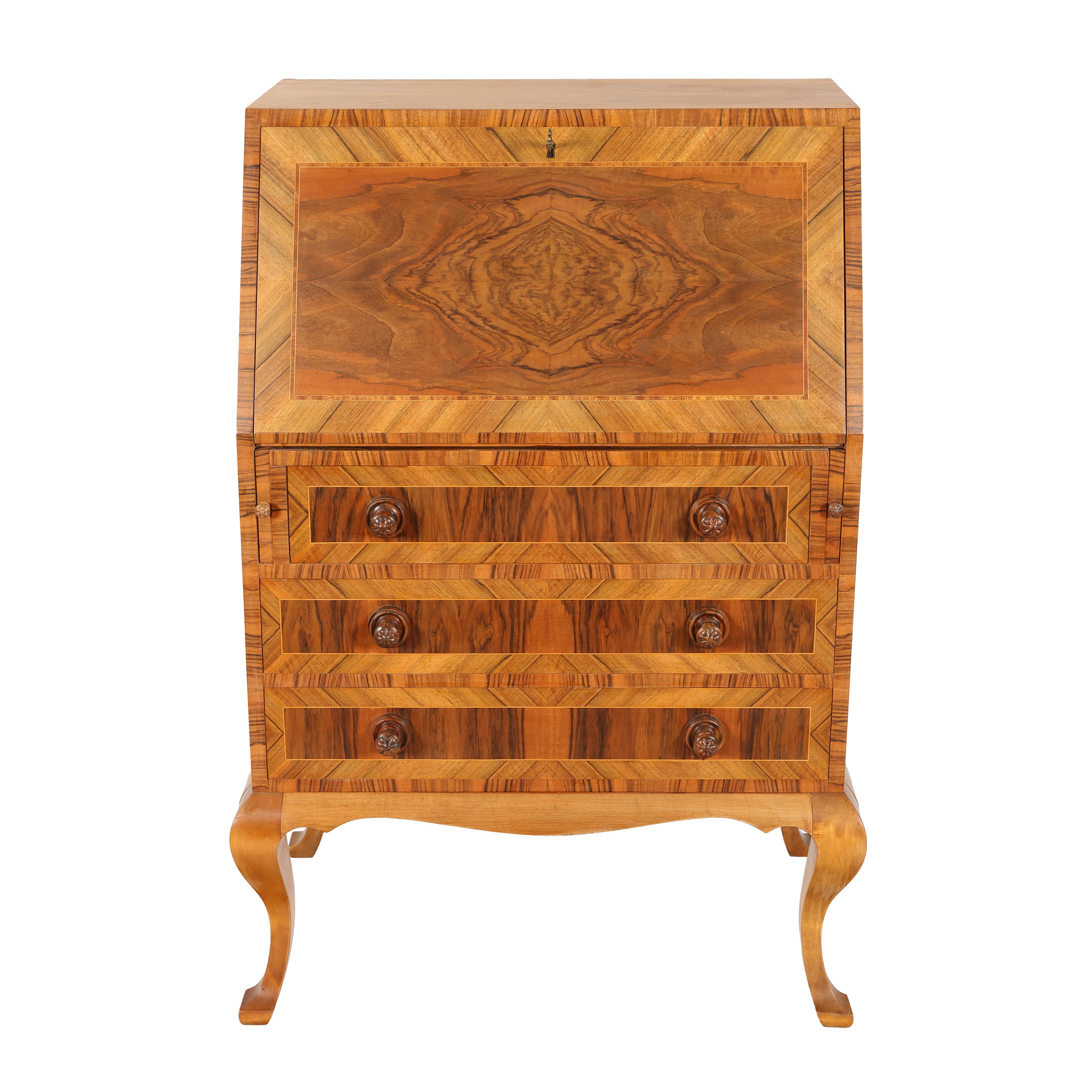 Secretaire în manieră Biedermeier, din lemn de nuc, cca. 1914-1915