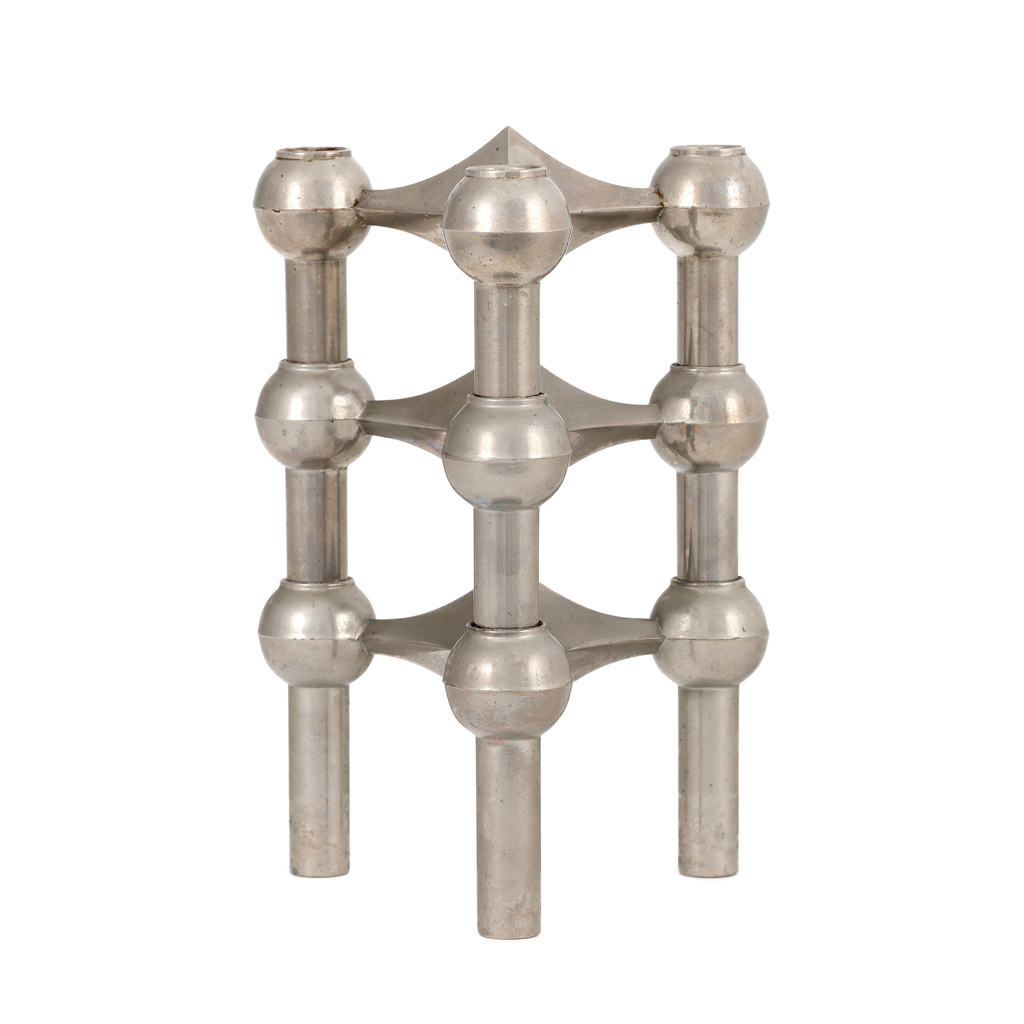Set of three candlesticks in the style of Fritz Nagel & Ceasar Stoffi, circa 1970