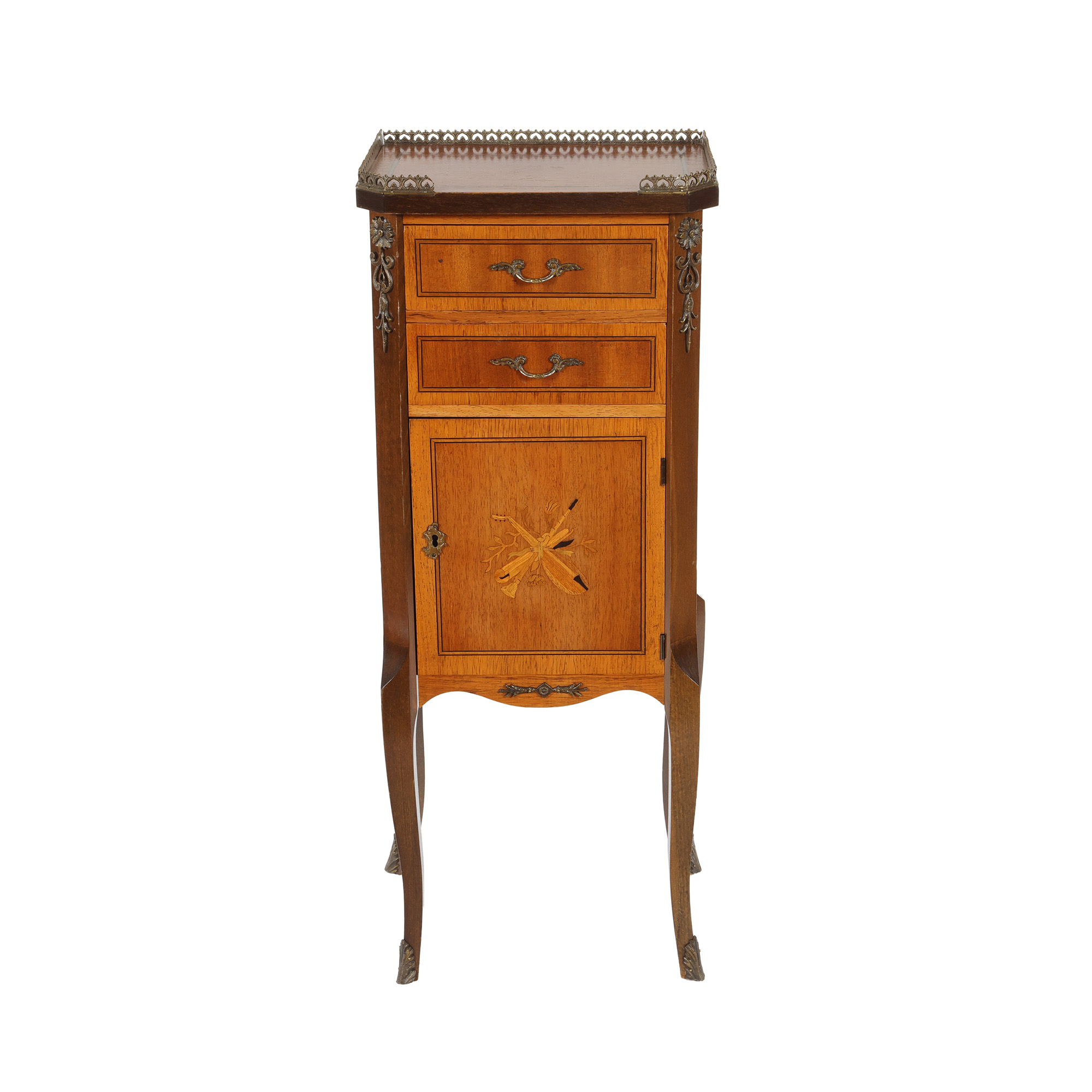 Neo-Classical style small cabinet, made of rosewood, decorated with inlays, early 20th century